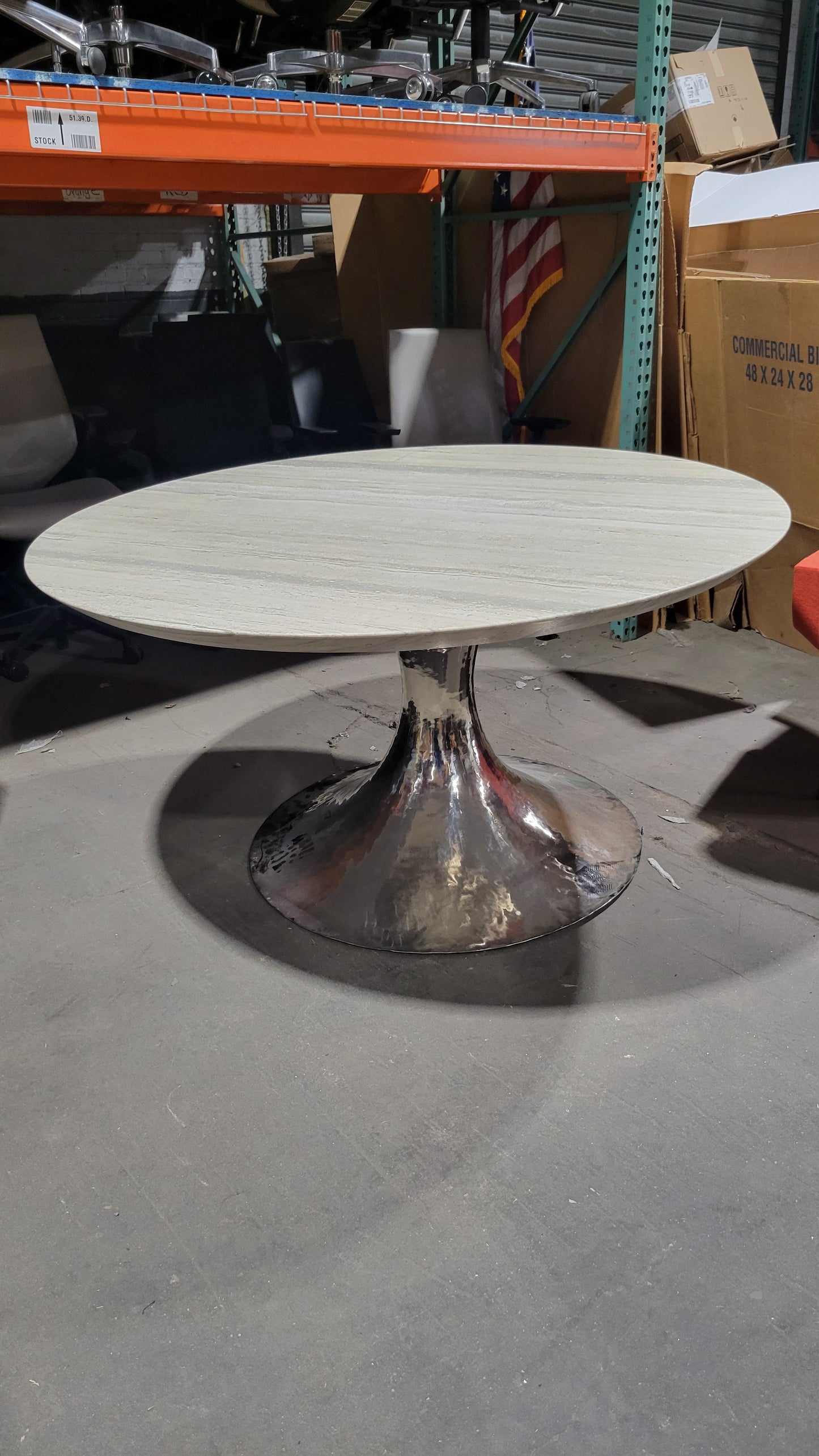 Julian Chichester Dakota 60-in Stone Dining Table