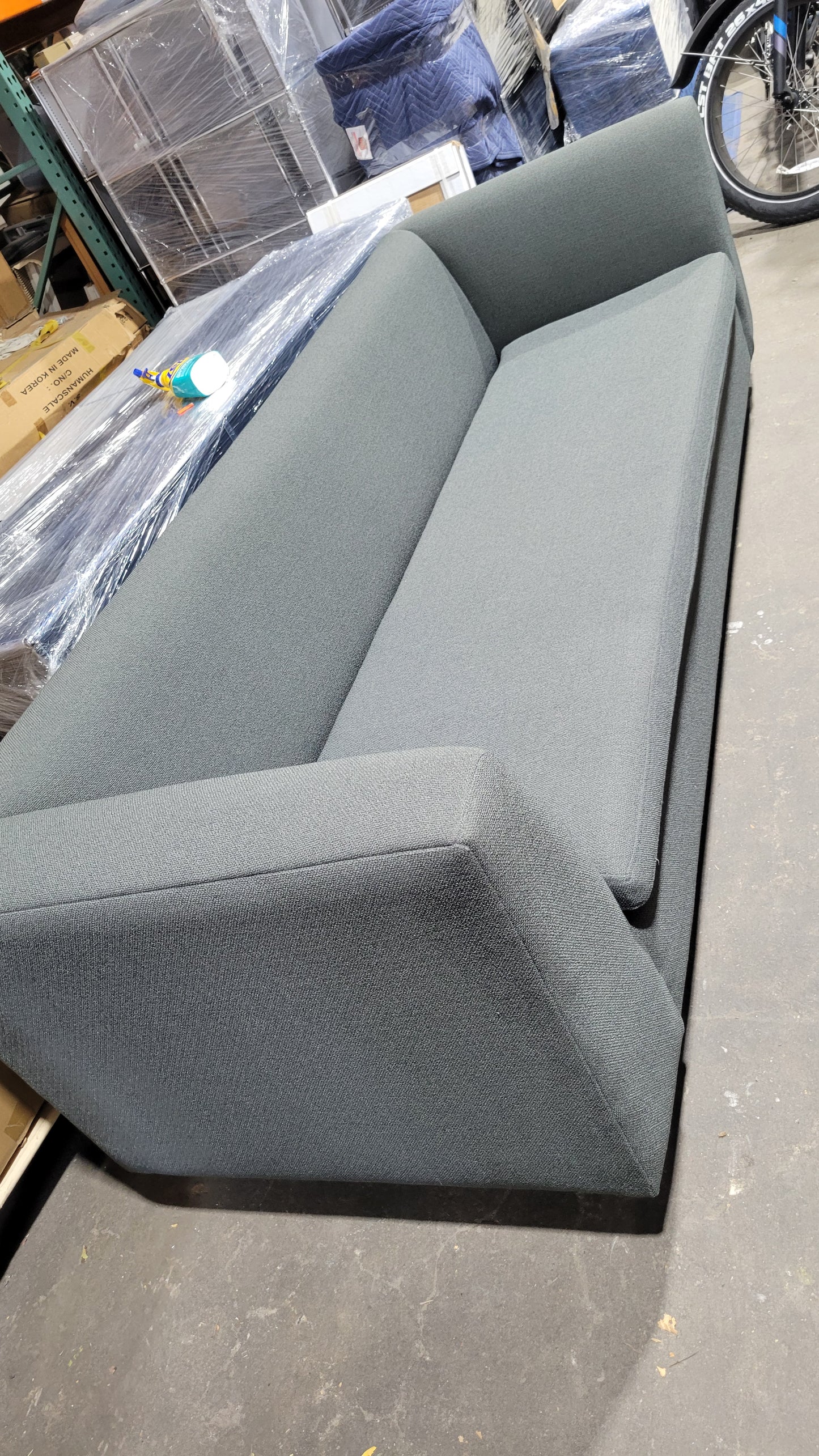 Blu Dot Bonnie 96-in Sofa in Grey Fabric