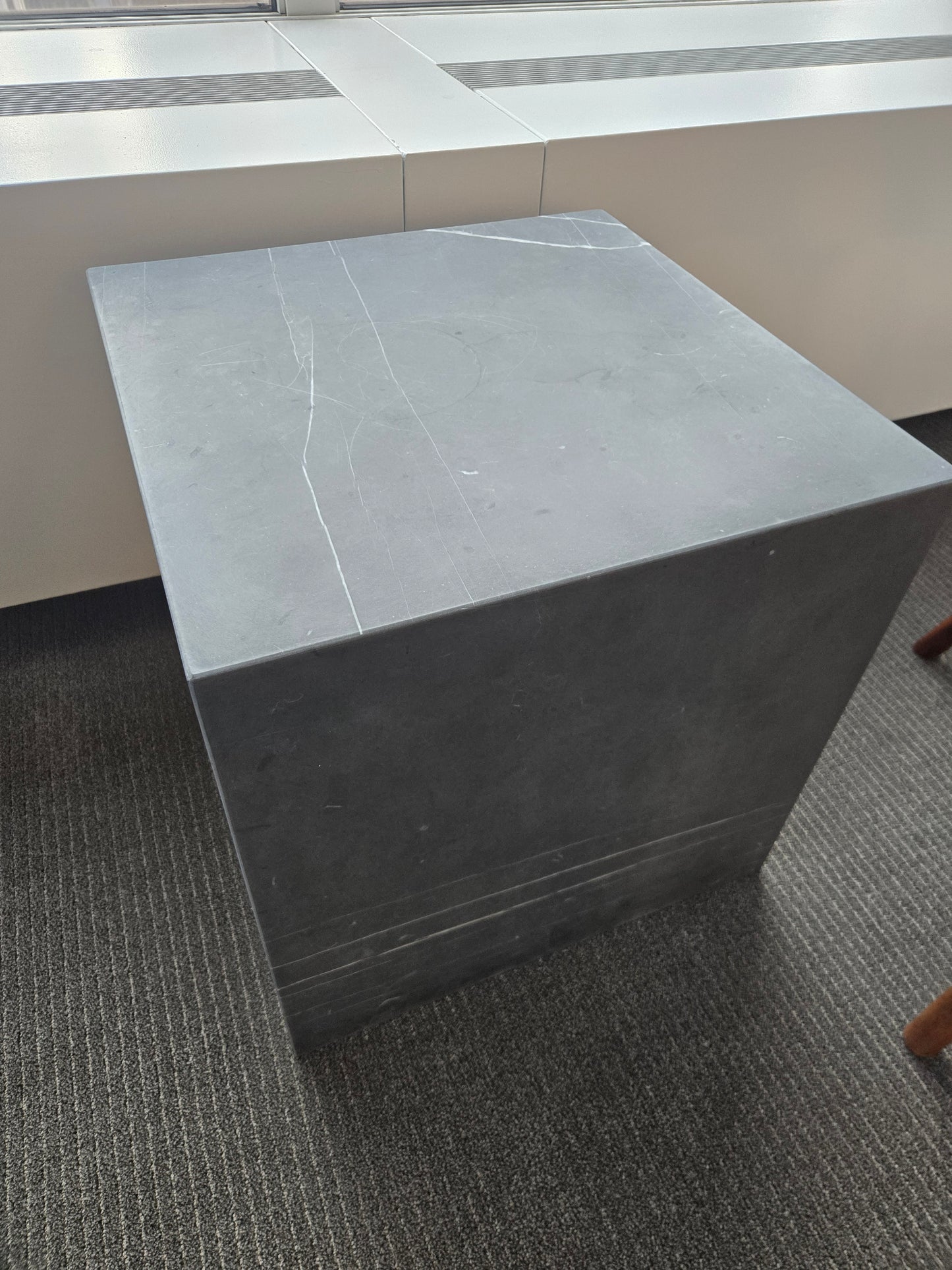 Restoration Hardware Marble Plinth Cube Side Table