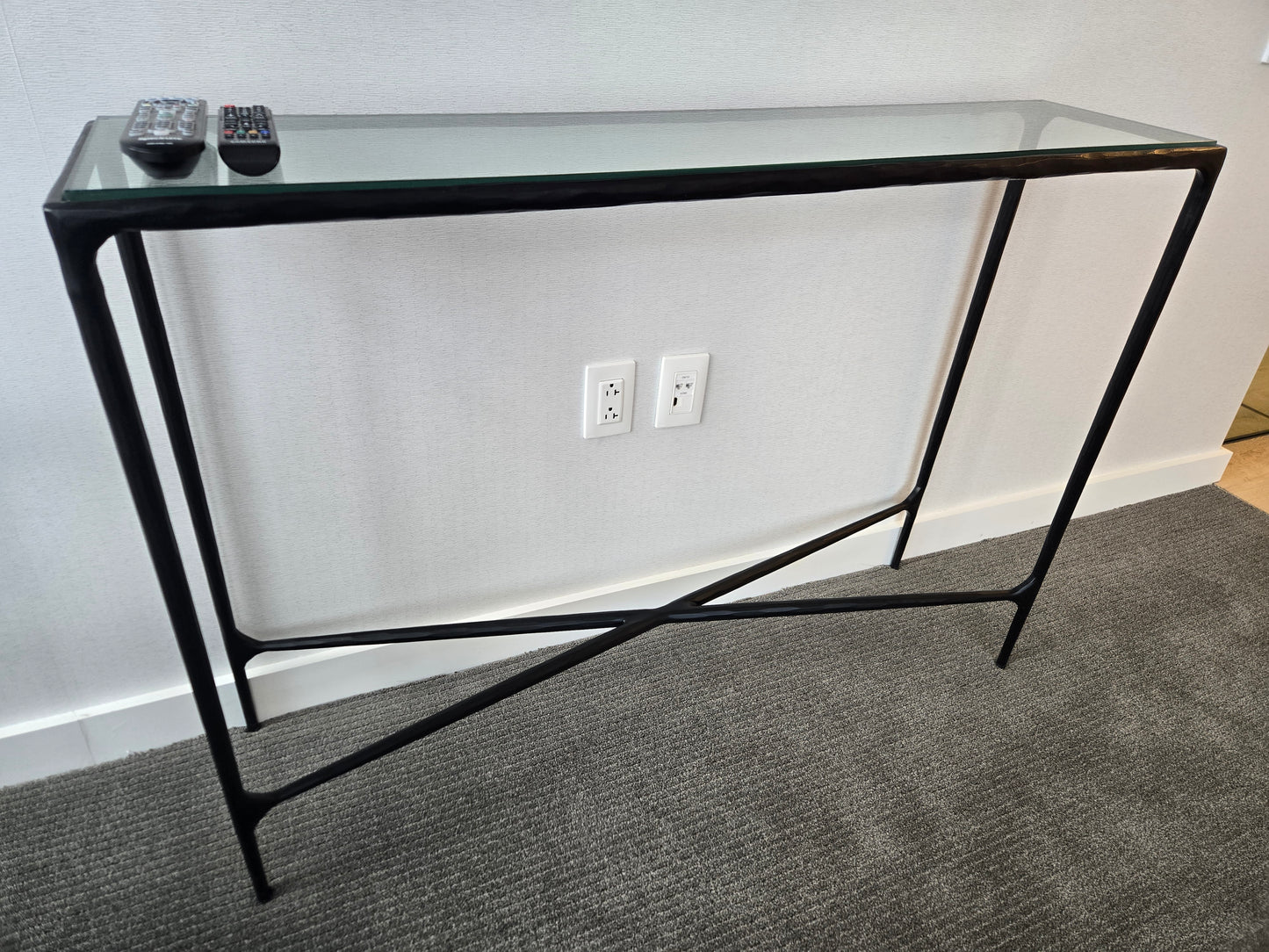 Restoration Hardware Thaddeus Glass Console