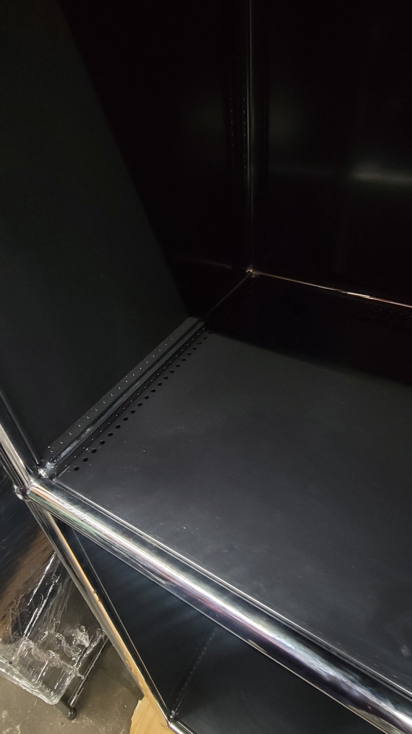 USM Haller Cabinet 2x2 with 2 Shelves & 2 Doors in Black