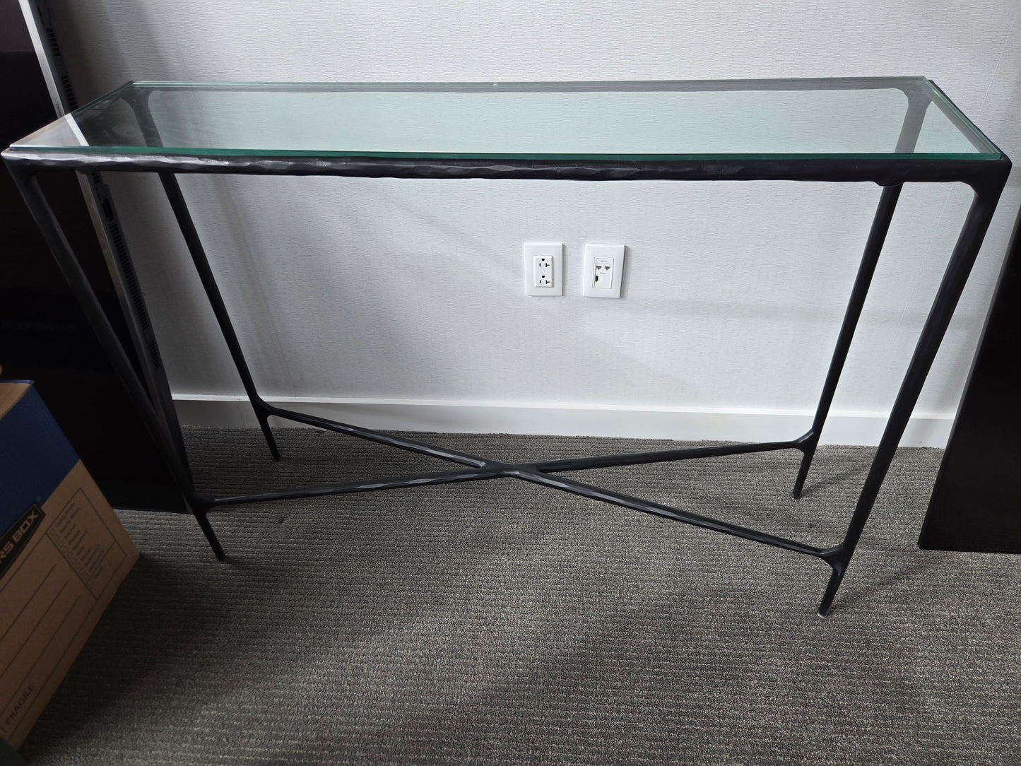Restoration Hardware Thaddeus Glass Console