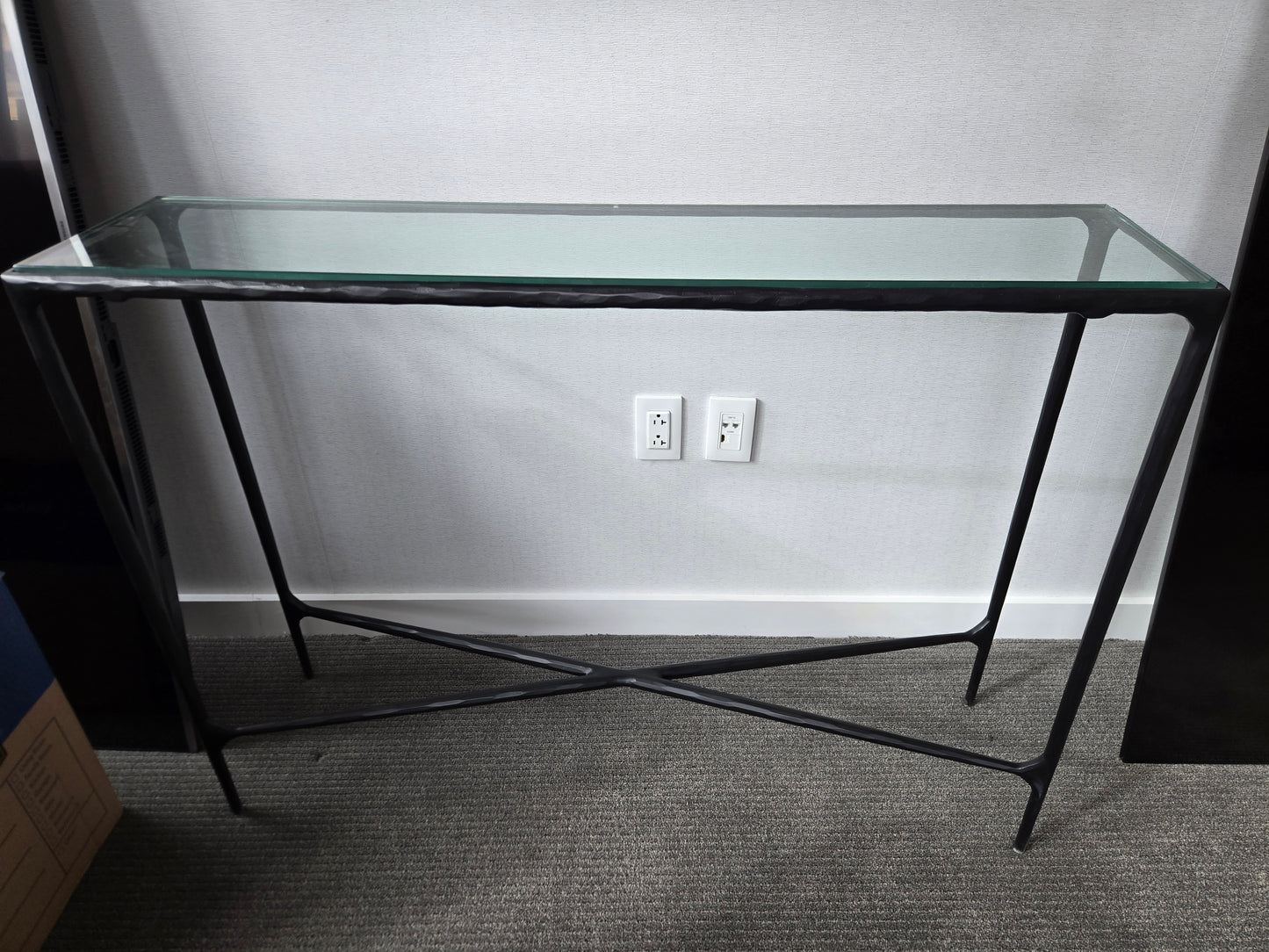 Restoration Hardware Thaddeus Glass Console