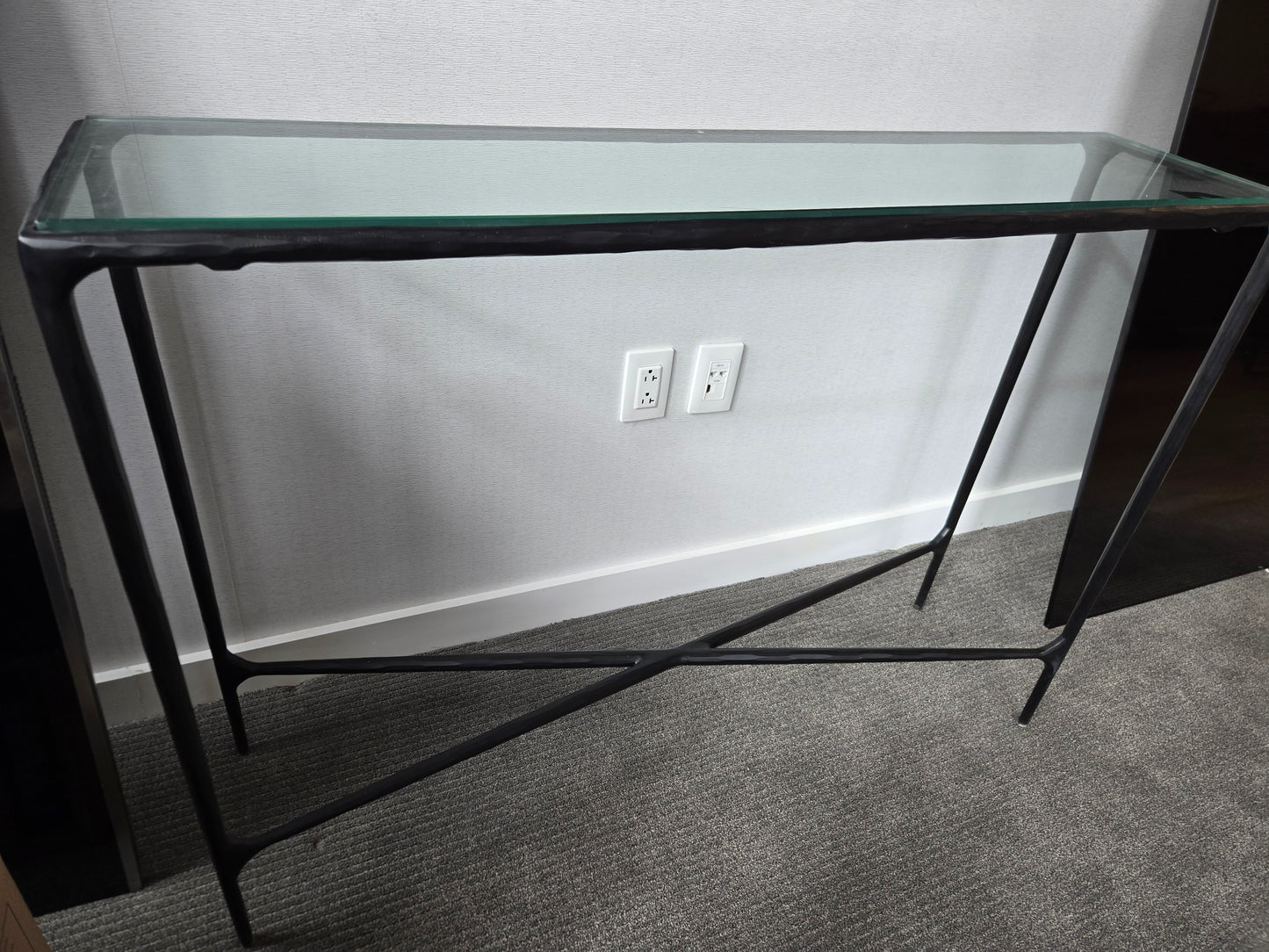 Restoration Hardware Thaddeus Glass Console