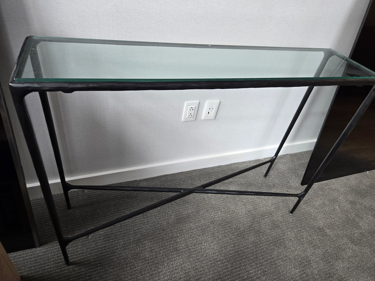 Restoration Hardware Thaddeus Glass Console