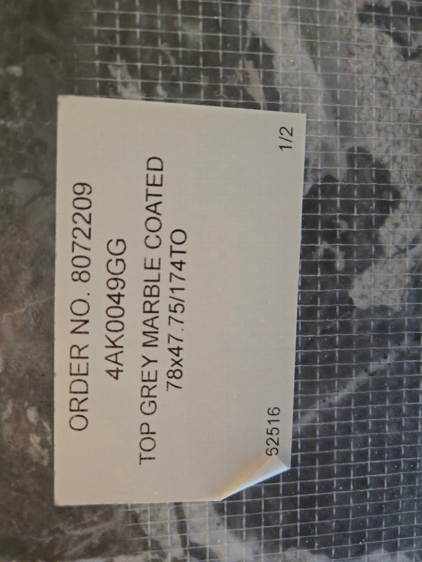 Florence Knoll 78-in Oval Table-Desk with Grey Marble Top