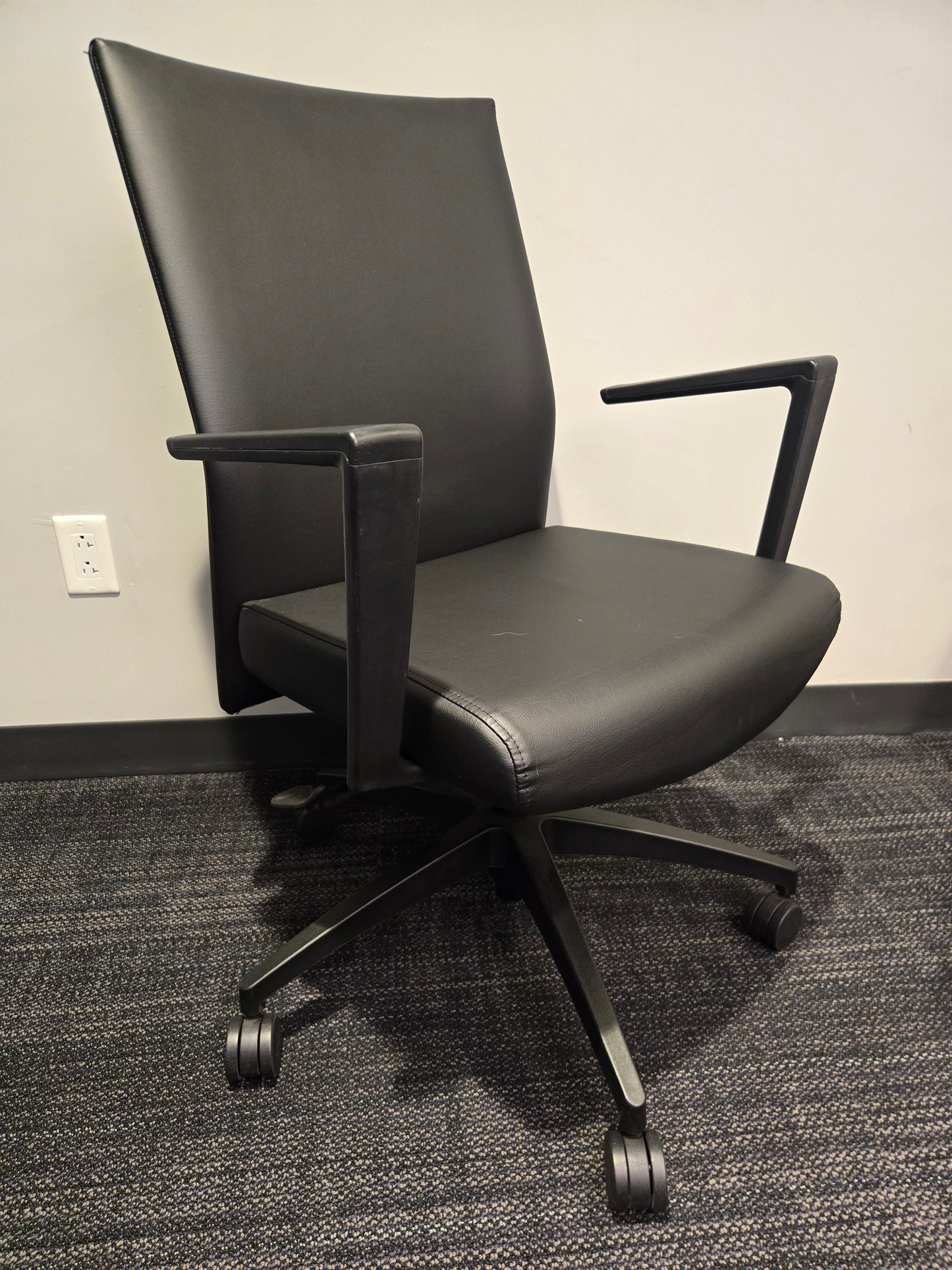 SitOnIt Sona Conference Chair in Black Eco-Leather