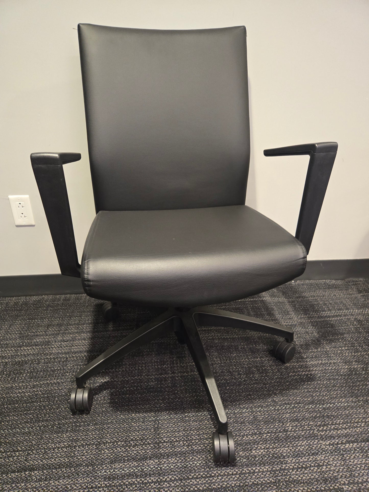 SitOnIt Sona Conference Chair in Black Eco-Leather