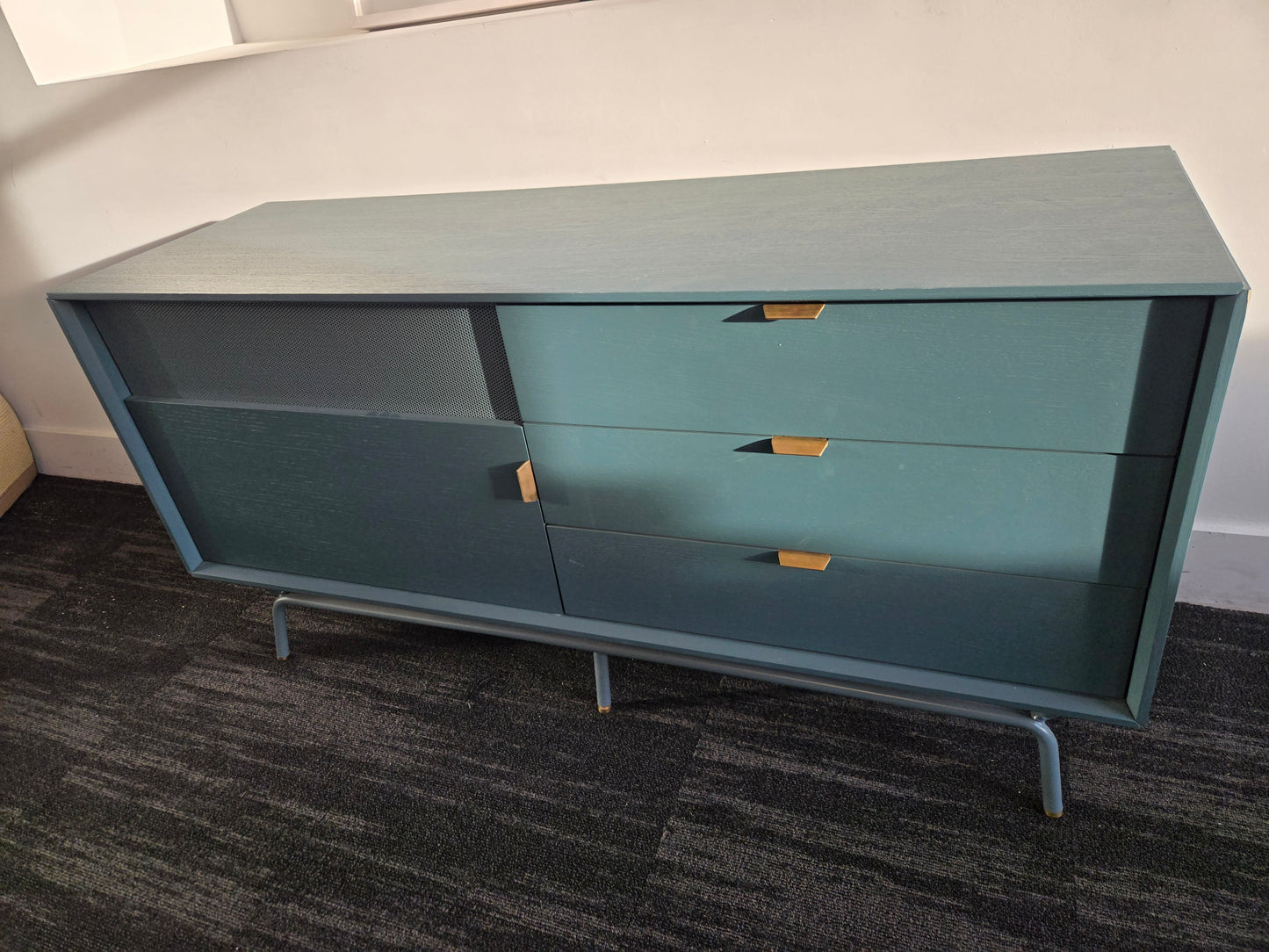 Blu Dot Dang 1Door-3Drawer Console in Teal