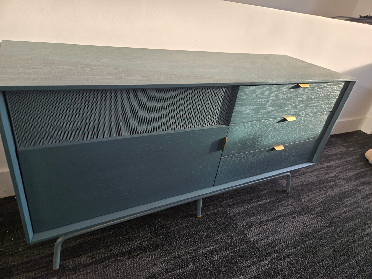 Blu Dot Dang 1Door-3Drawer Console in Teal