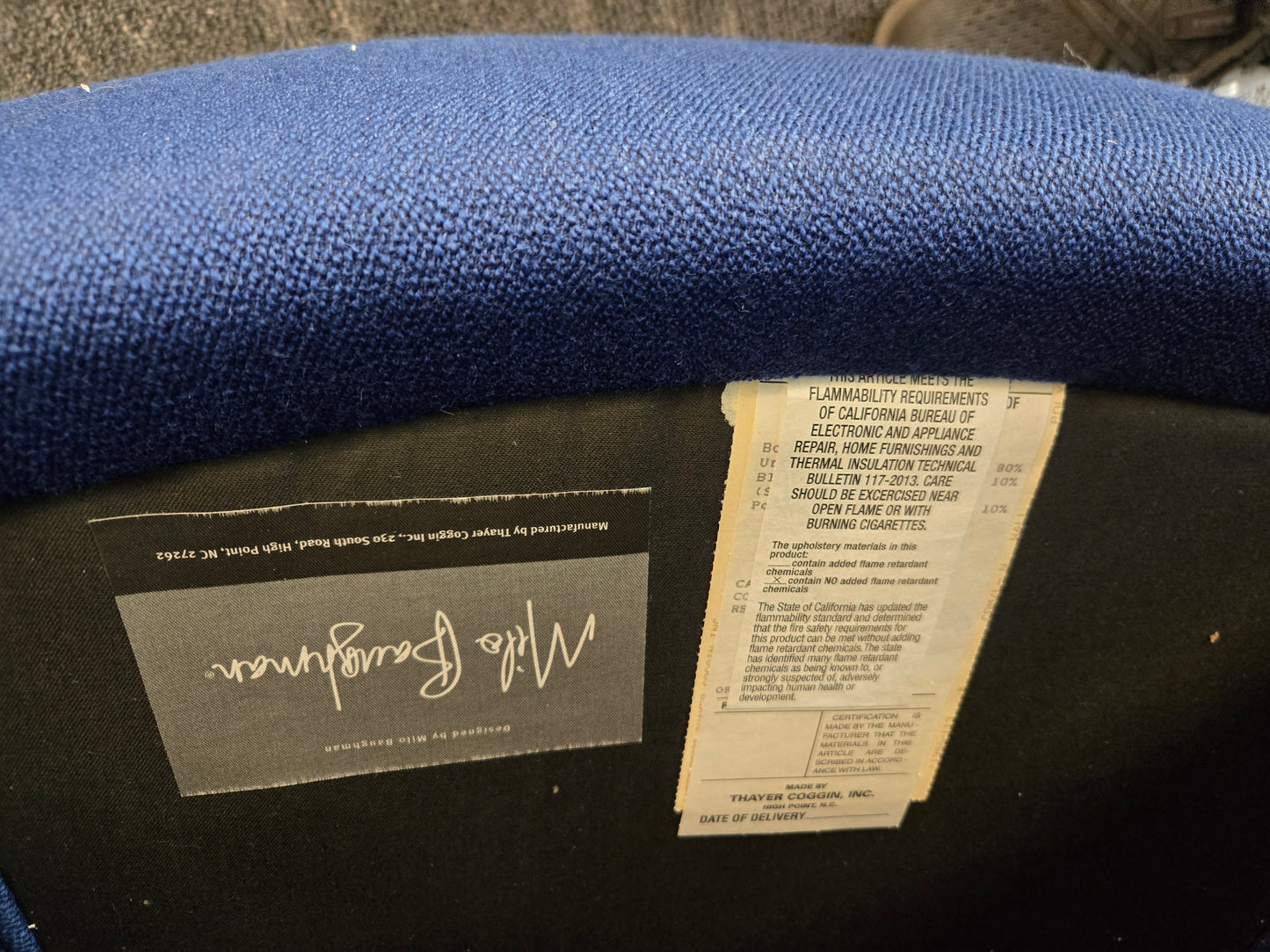 Thayer Coggin Milo Baughman Roxy Swivel-tilt Tub Chair