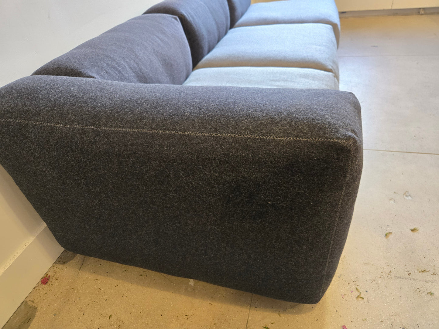 HAY Mags Soft 3-Piece Sectional Sofa in Light-Dark Grey