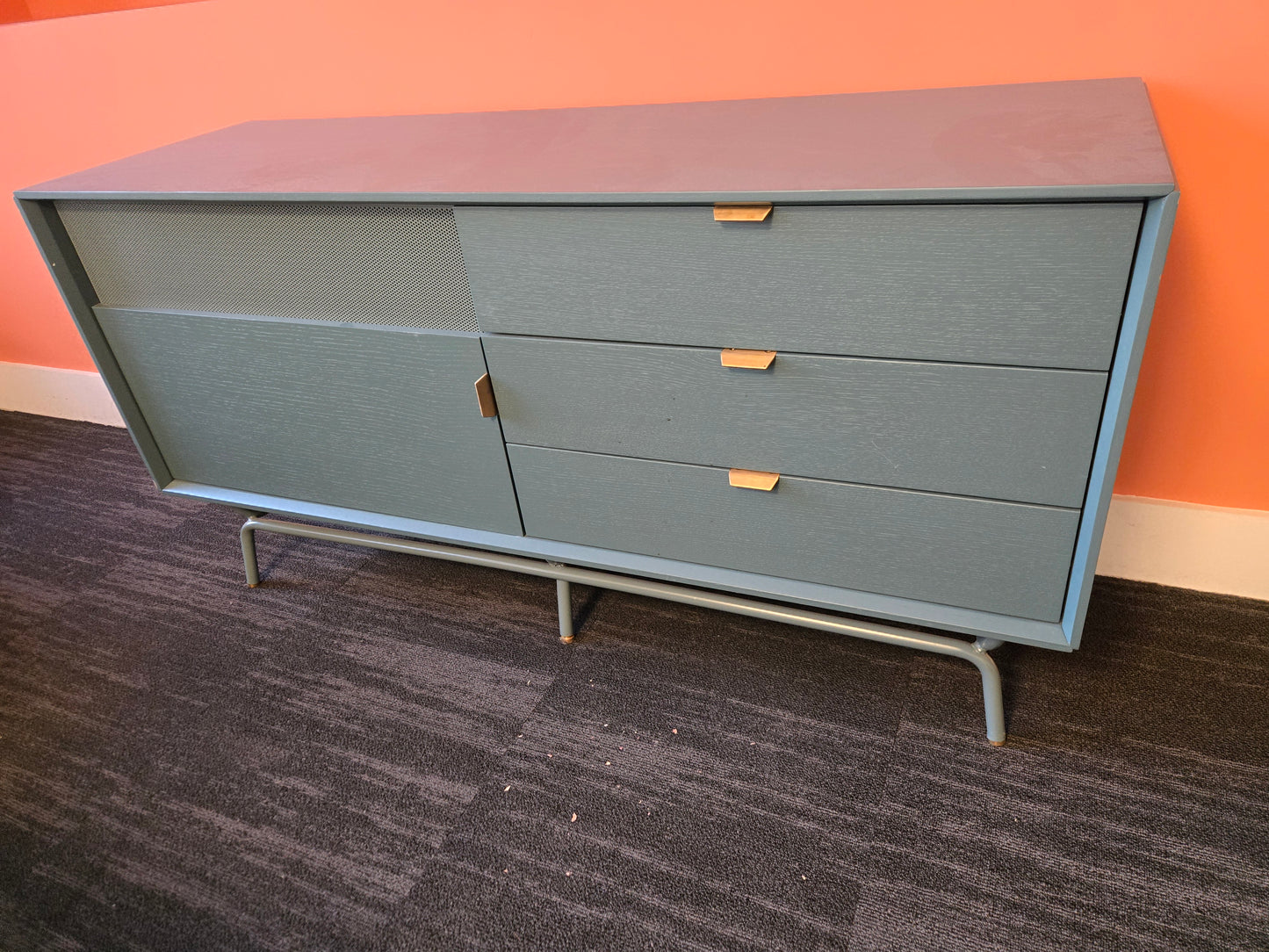 Blu Dot Dang 1Door-3Drawer Console in Teal