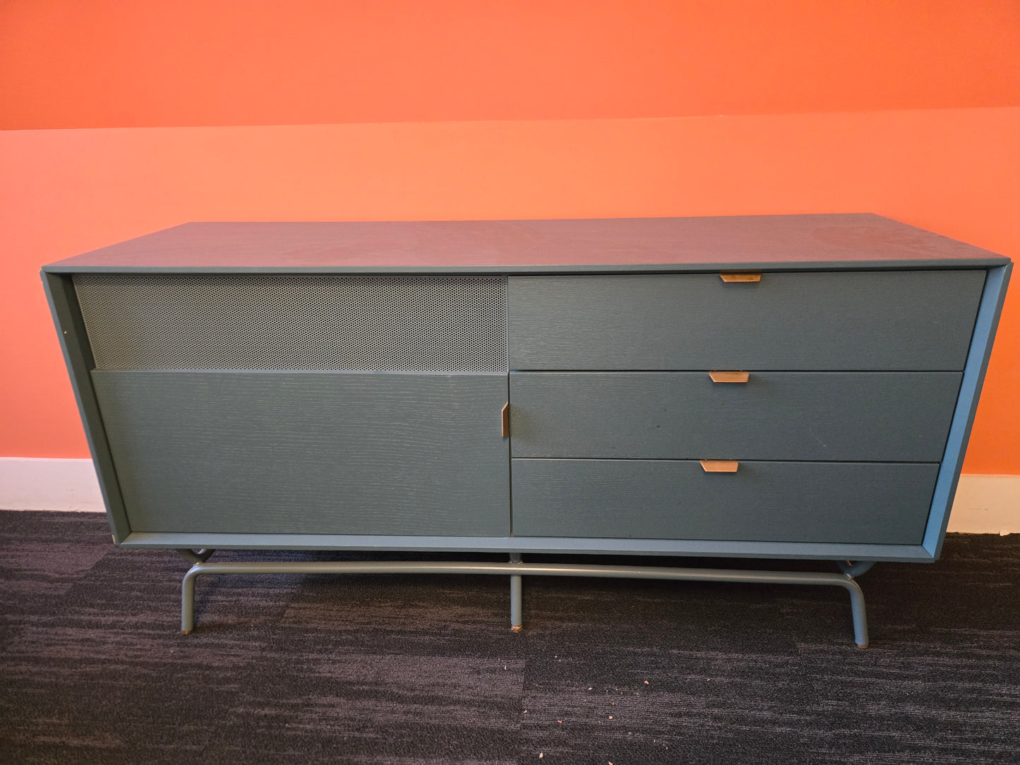 Blu Dot Dang 1Door-3Drawer Console in Teal
