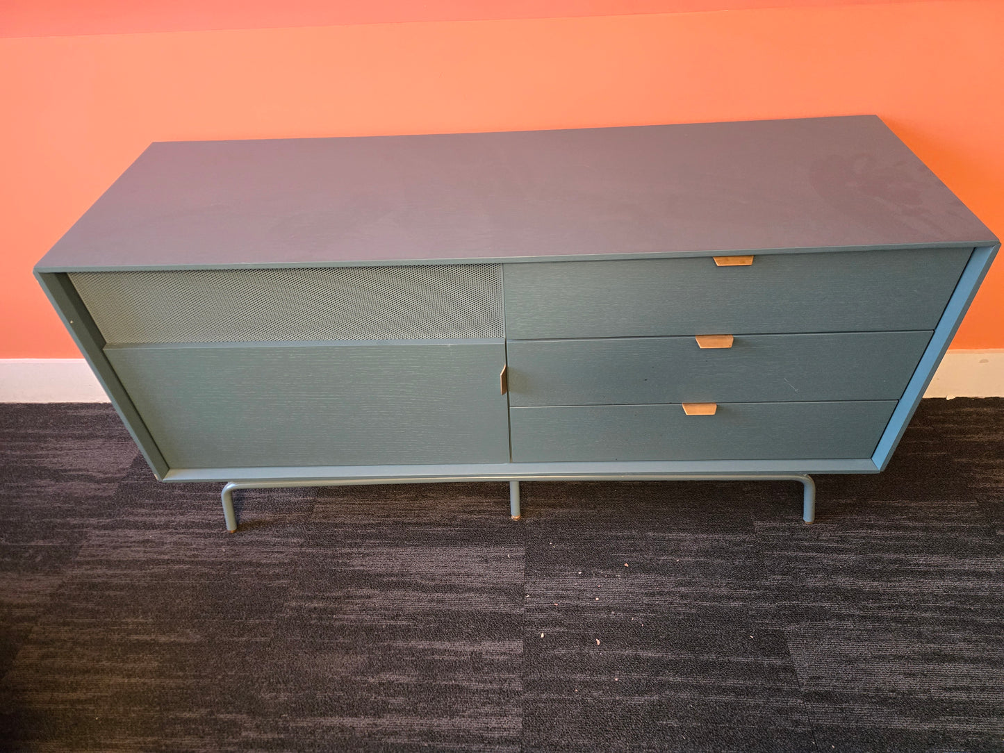 Blu Dot Dang 1Door-3Drawer Console in Teal