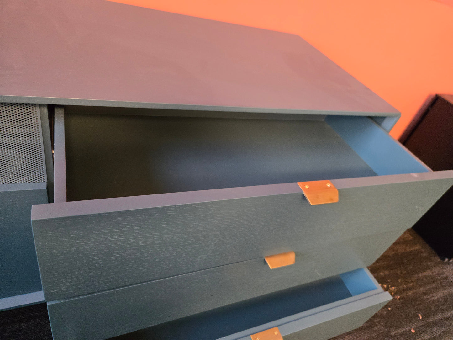 Blu Dot Dang 1Door-3Drawer Console in Teal