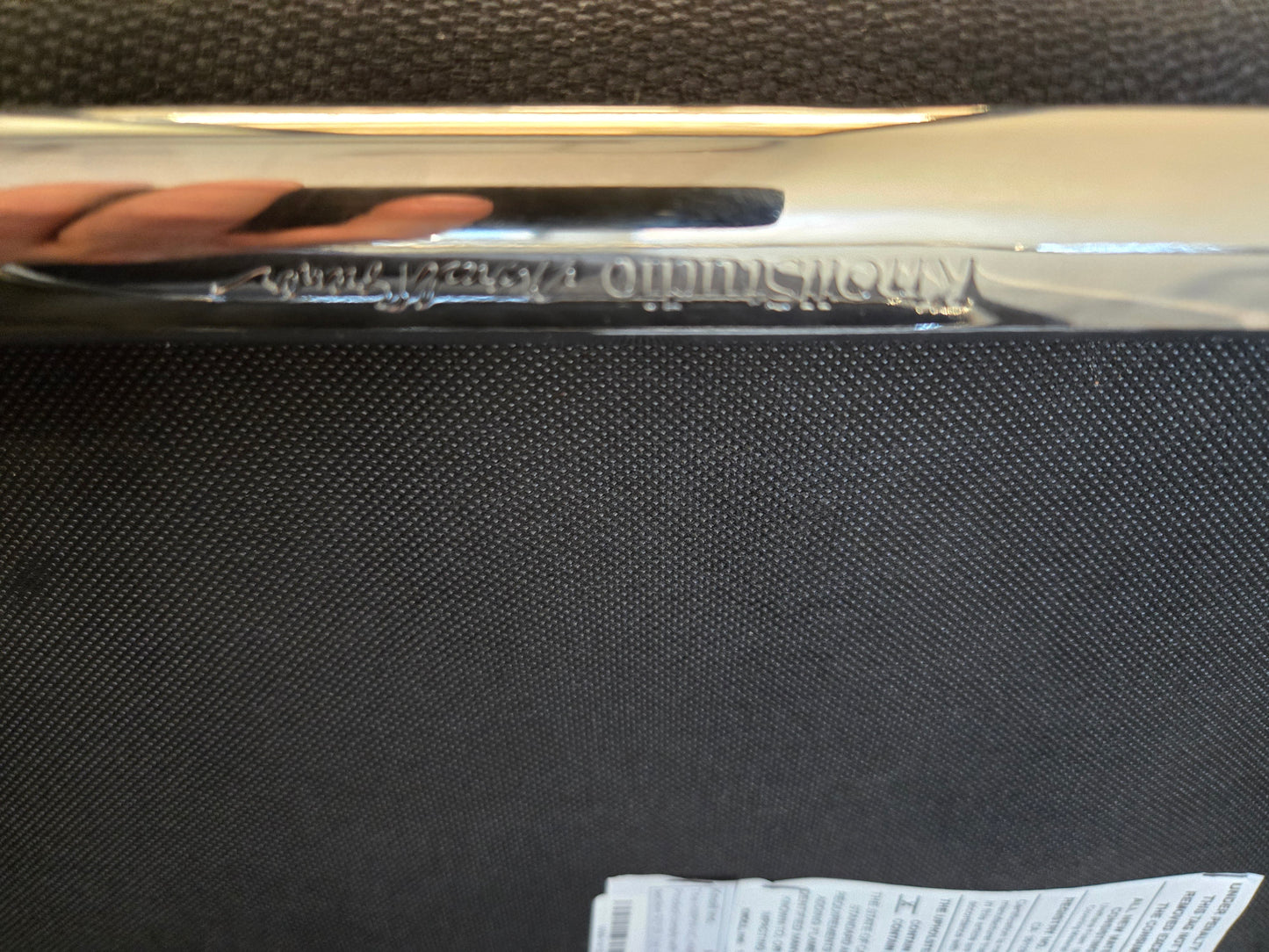 Knoll Cesca Upholstered Side Chair with Black Seat and Blue Back