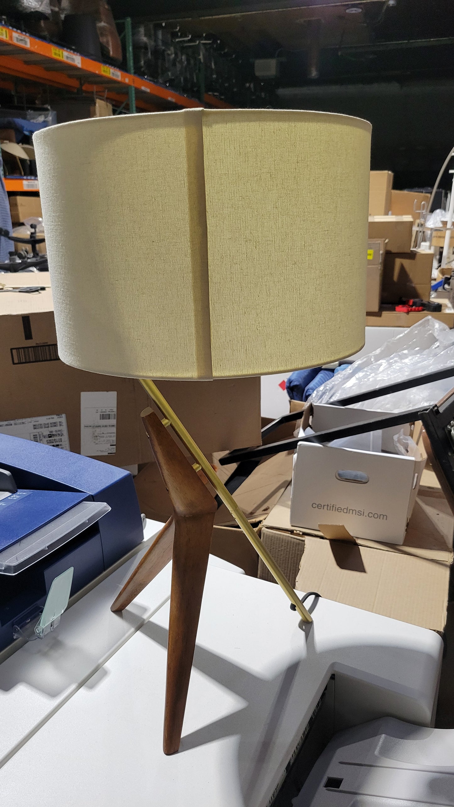 West Elm Caldas Table Lamp in Walnut