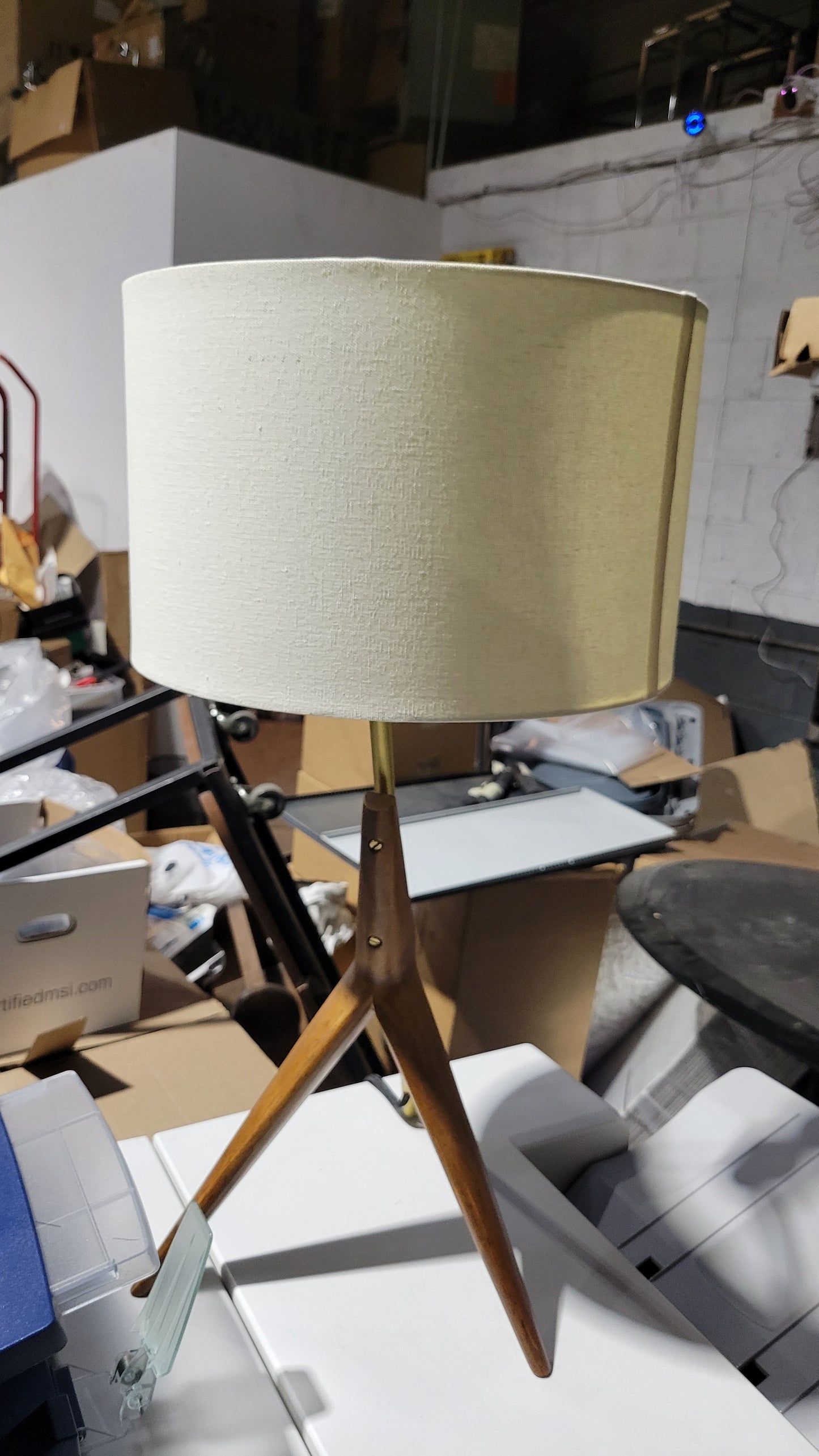 West Elm Caldas Table Lamp in Walnut