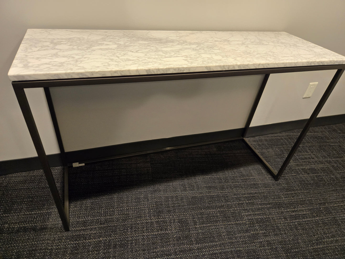 West Elm Box Frame Marble Console Table