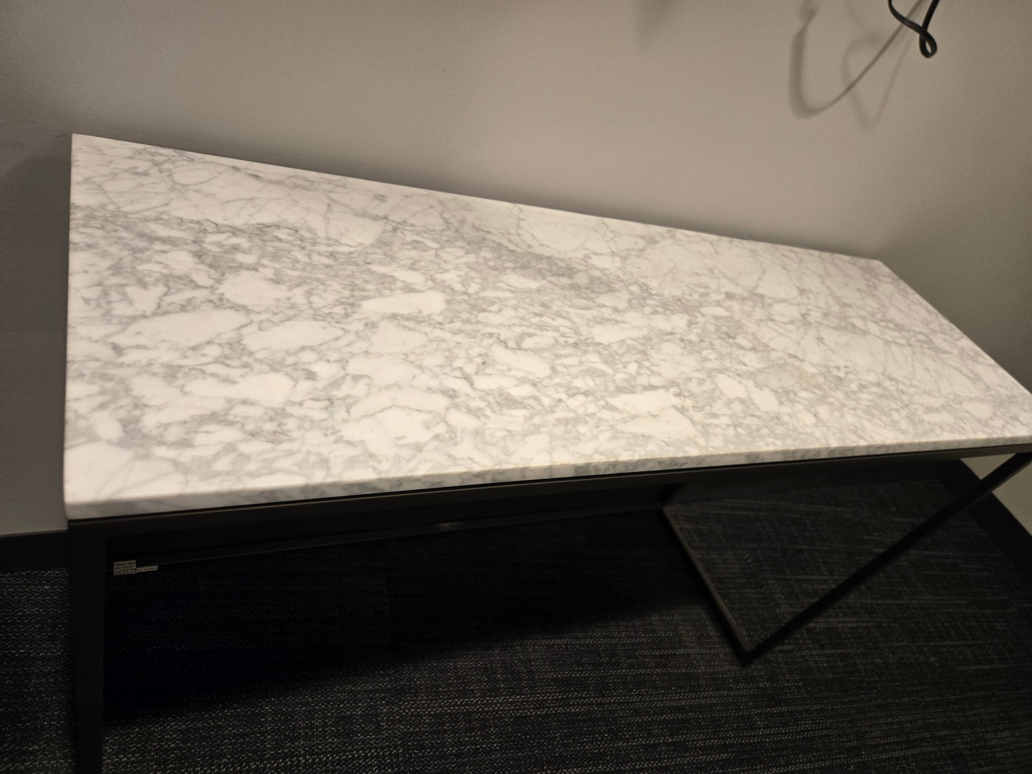 West Elm Box Frame Marble Console Table