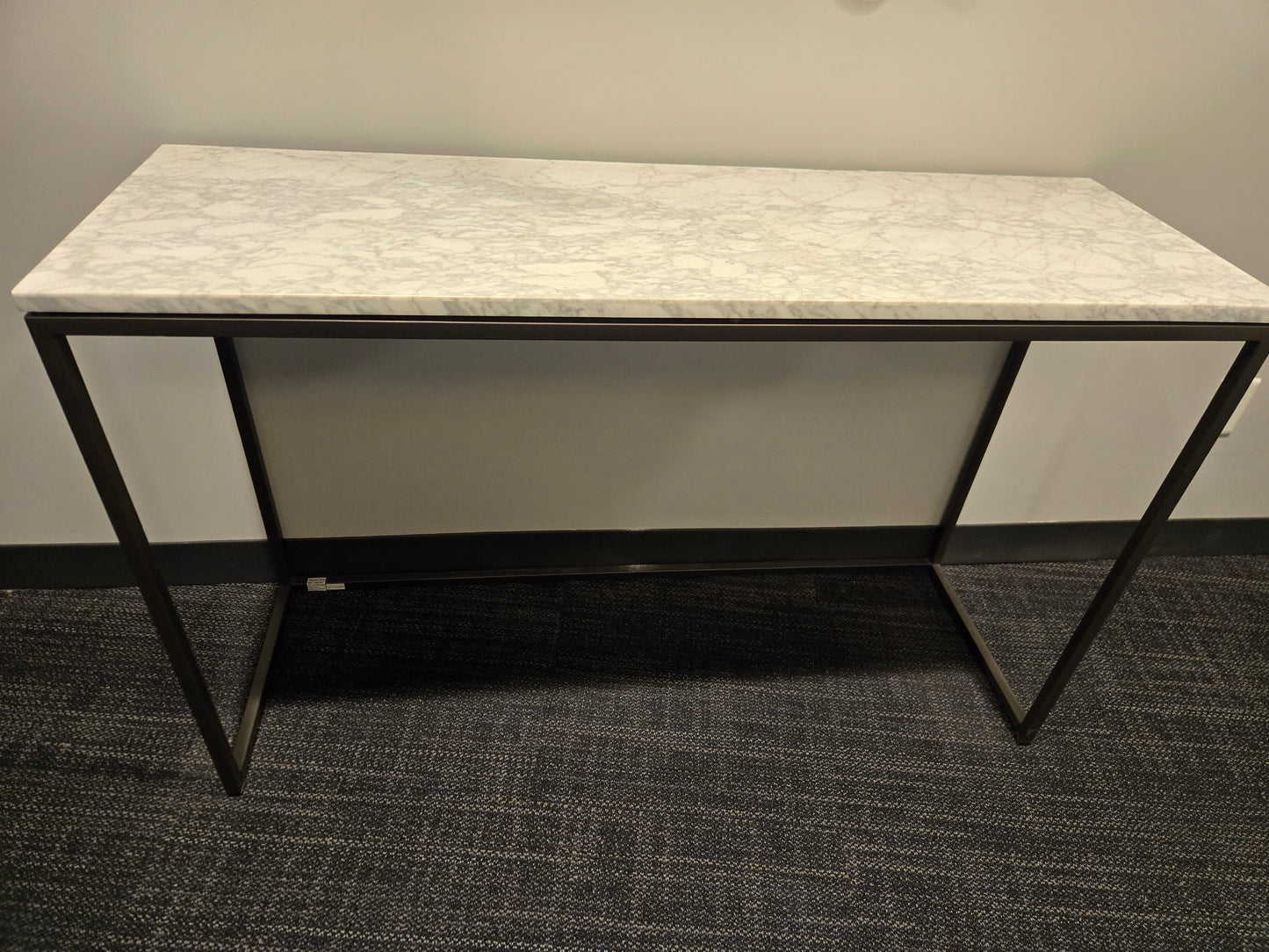 West Elm Box Frame Marble Console Table