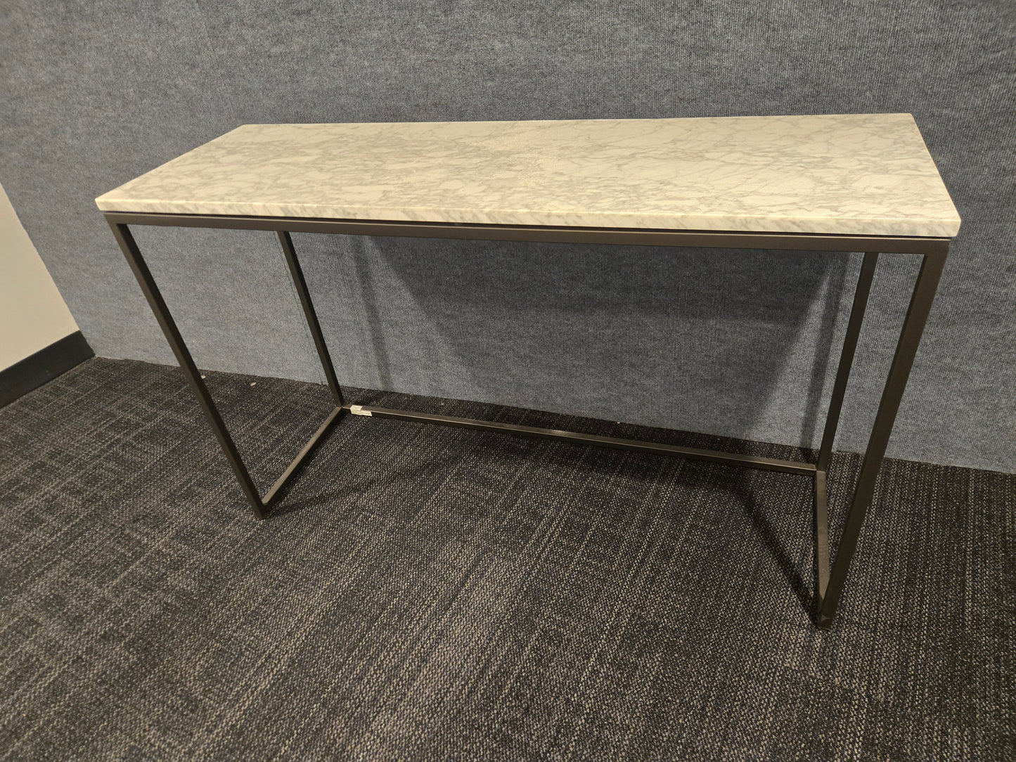 West Elm Box Frame Marble Console Table