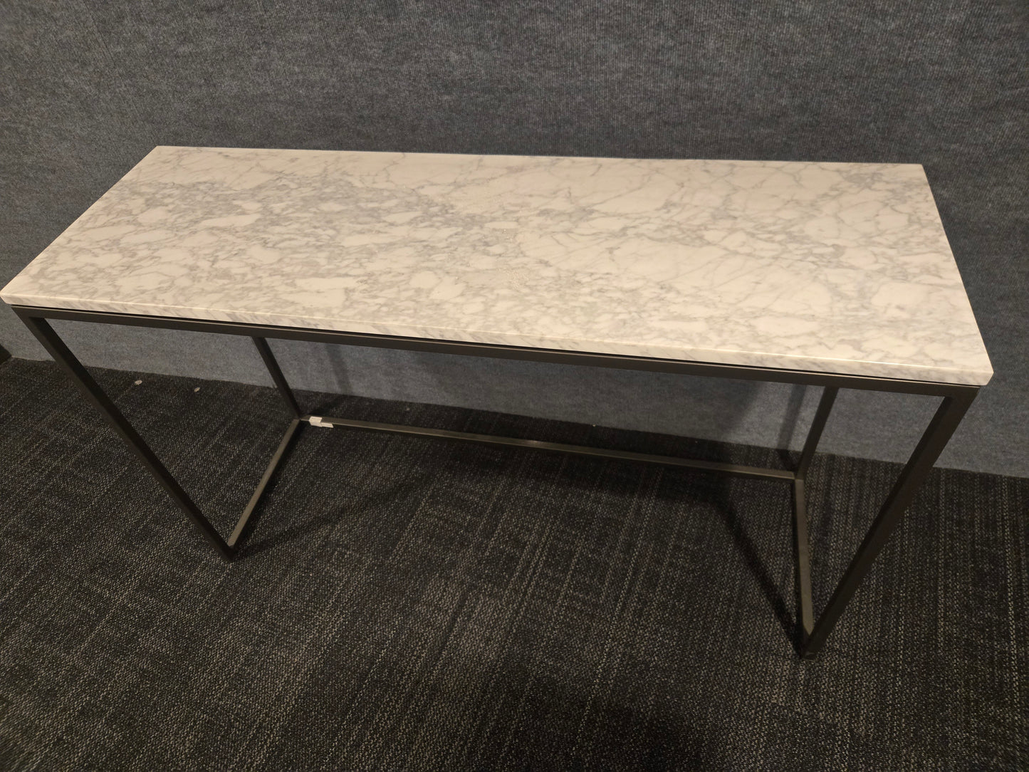 West Elm Box Frame Marble Console Table