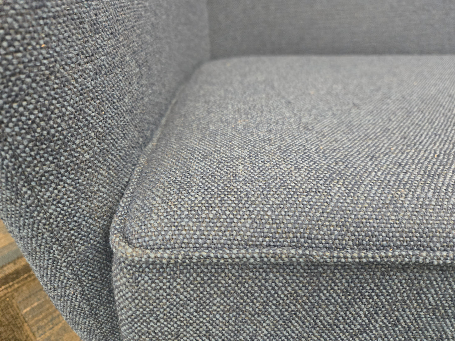 Knoll Rockwell Unscripted Club Chair in Blue Fabric