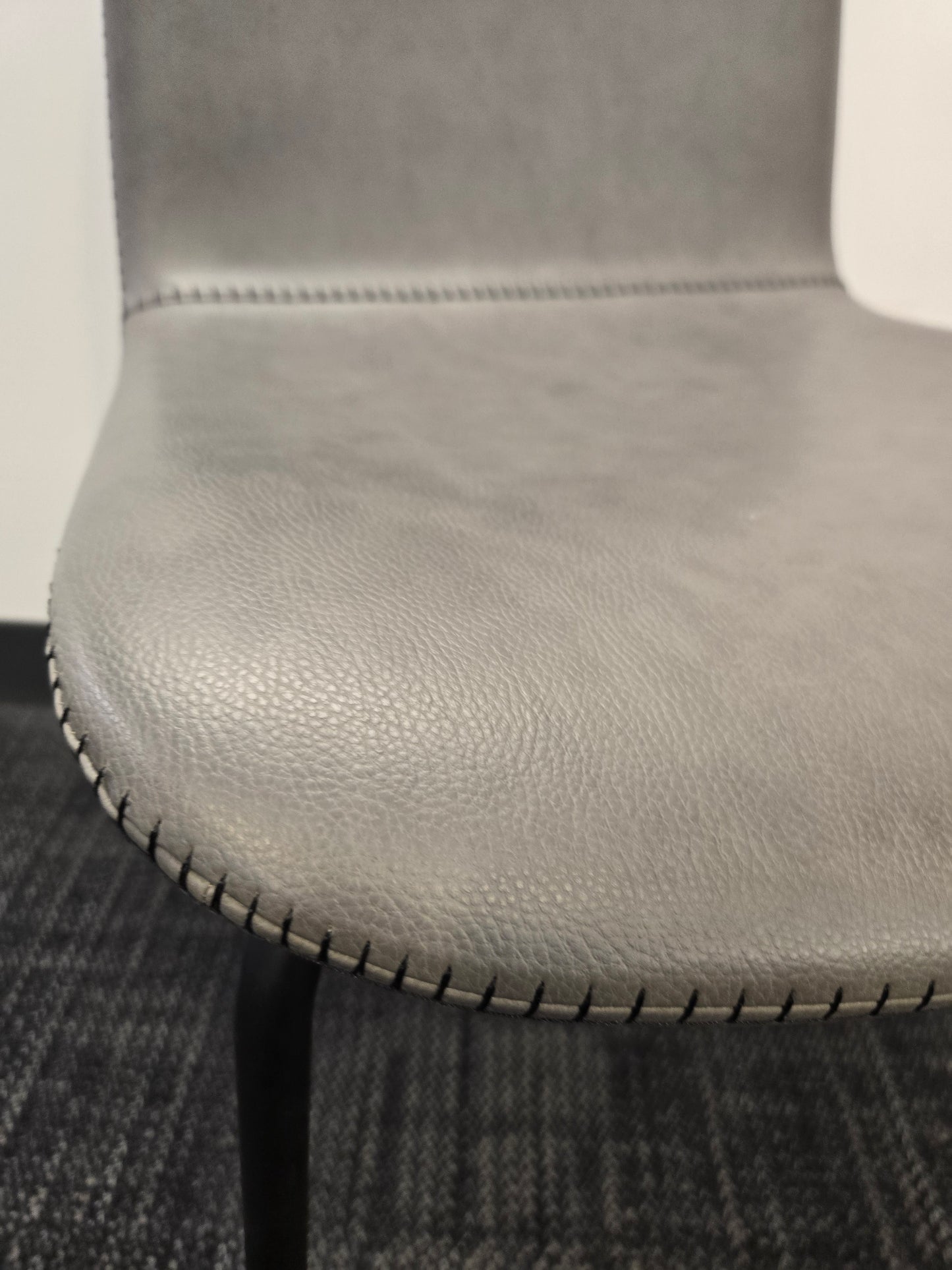 CB2 Primitivo Chair in Grey Faux Leather