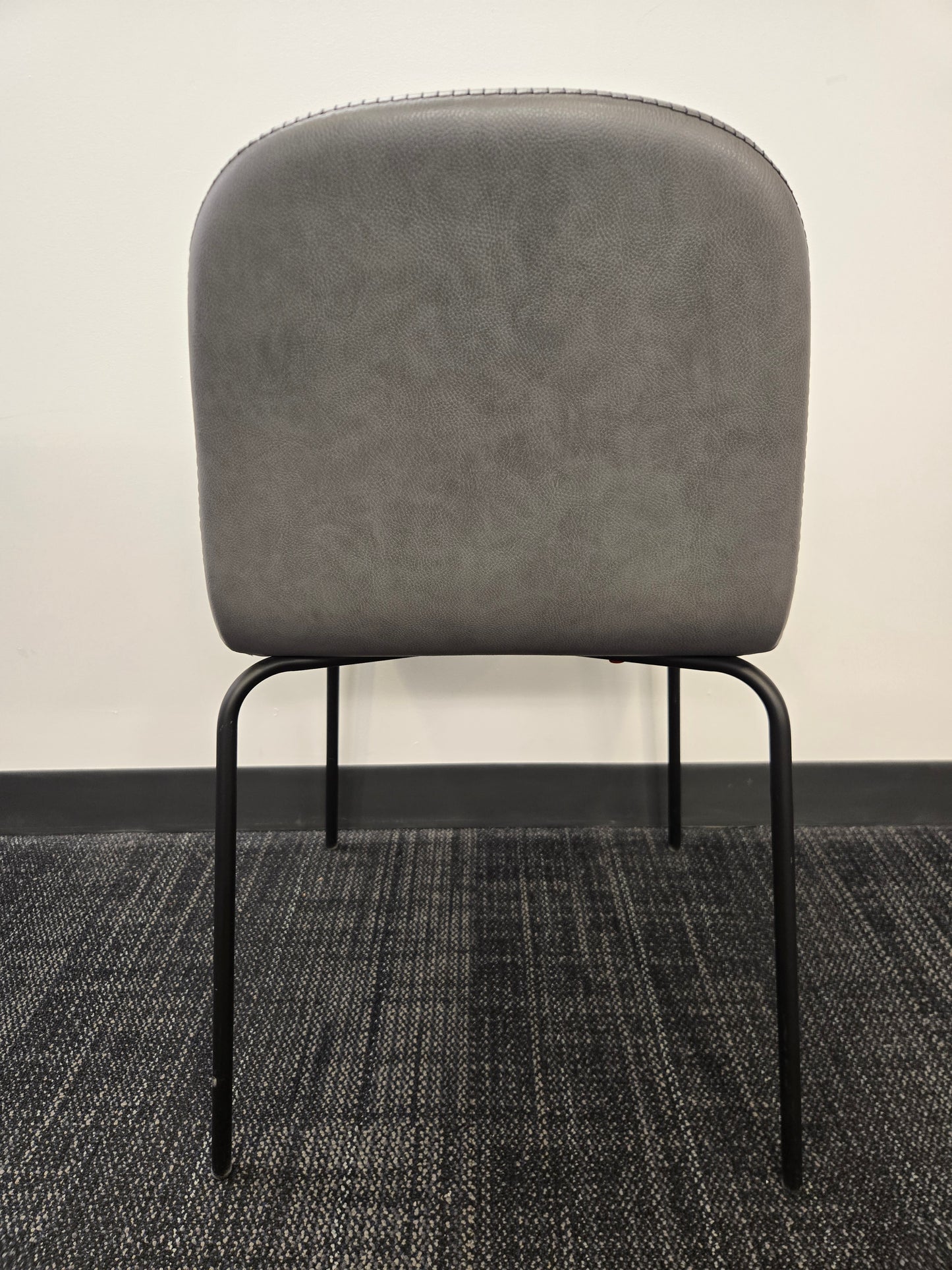 CB2 Primitivo Chair in Grey Faux Leather