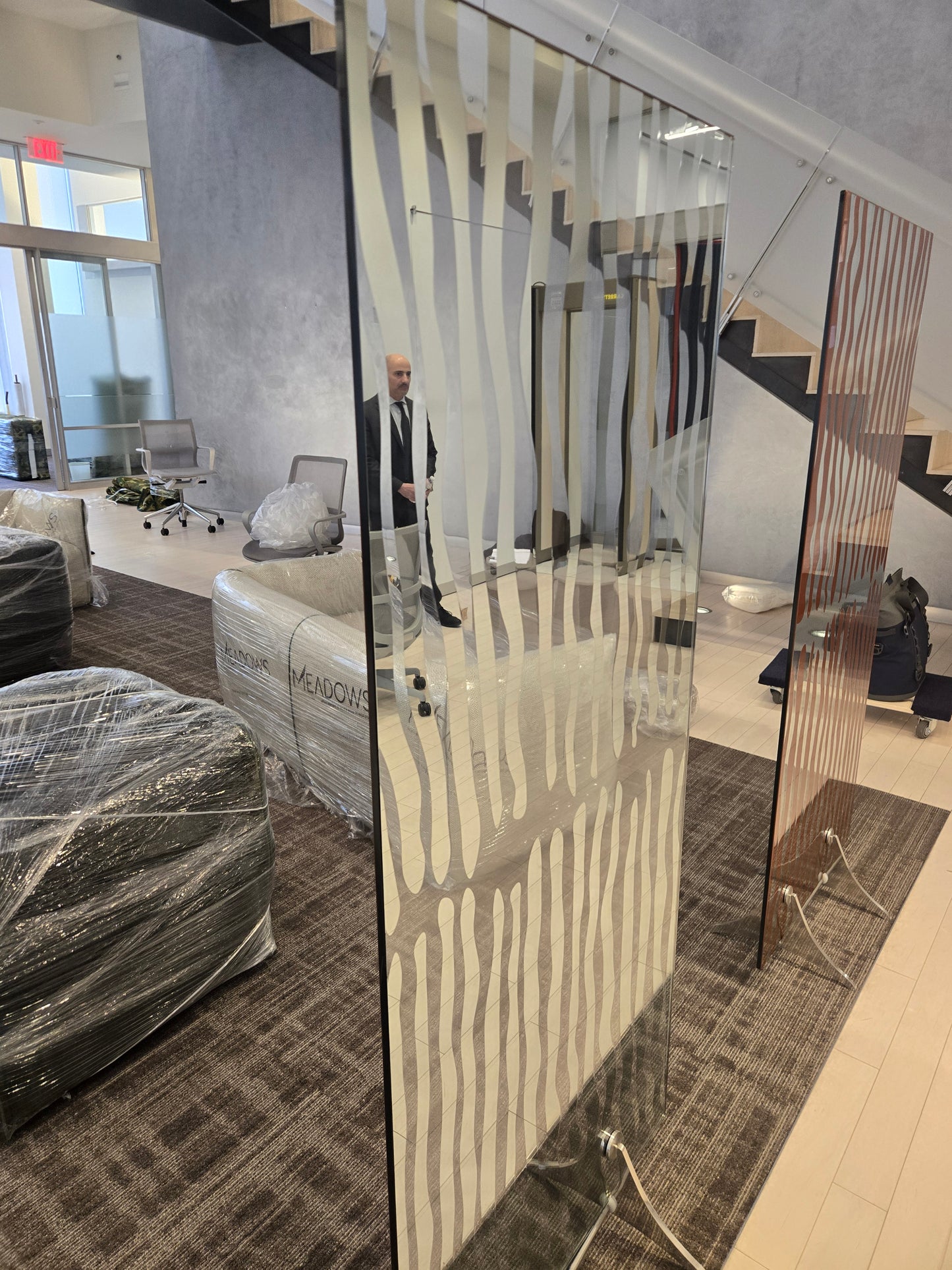 Fiam Italia Post Modern Glass Wall Divider