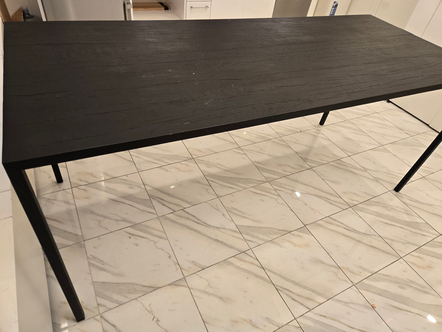 MDF Italia Tense 8-ft Bar Height Table in Carbonized Wood