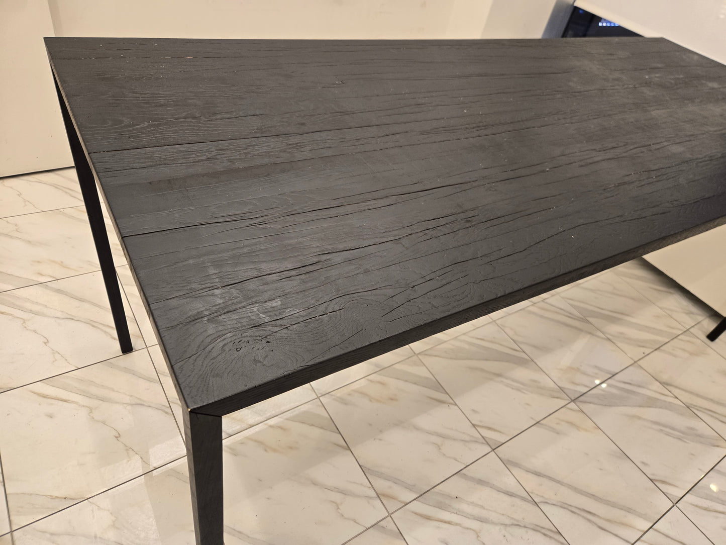 MDF Italia Tense 8-ft Bar Height Table in Carbonized Wood