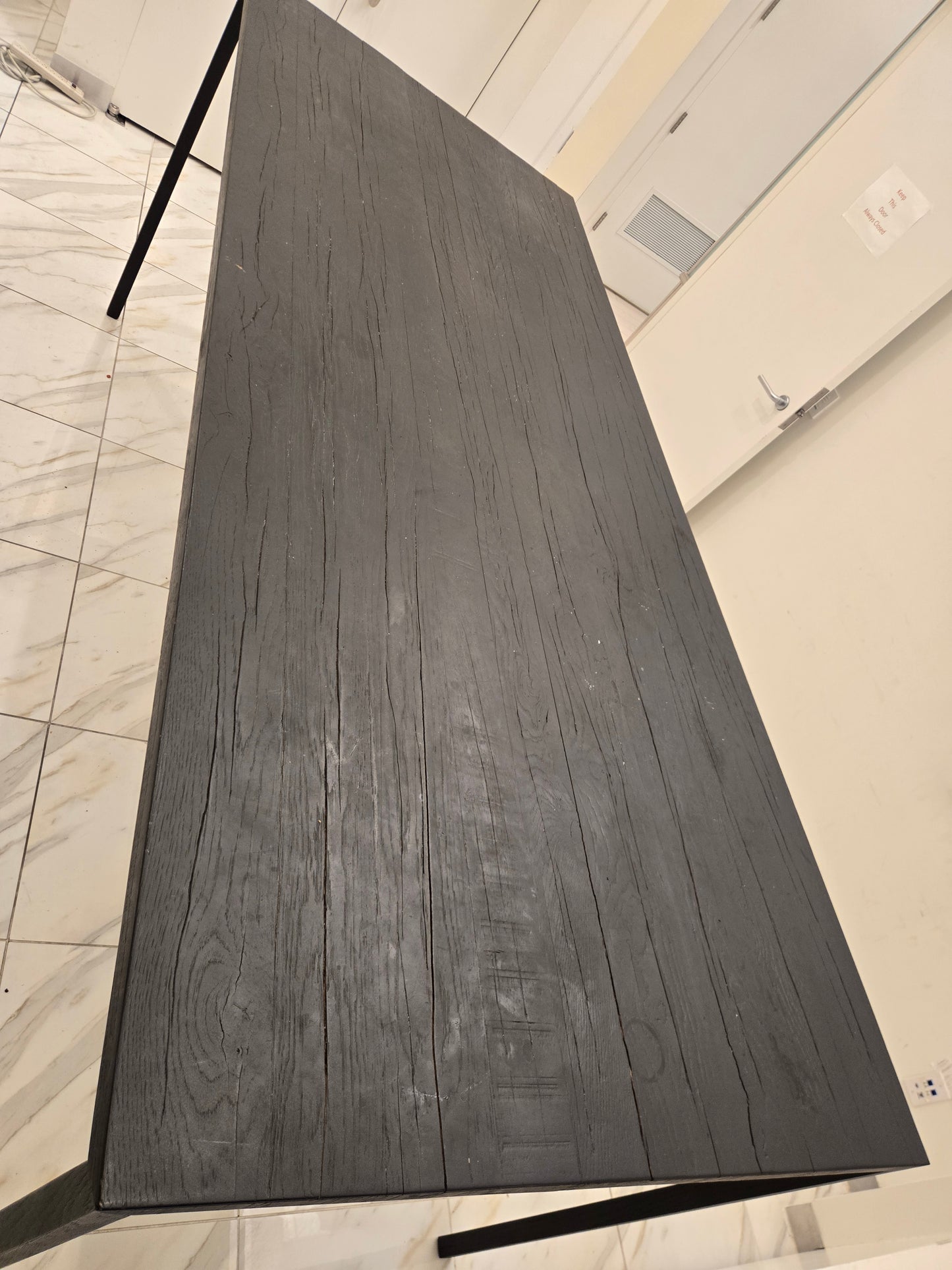 MDF Italia Tense 8-ft Bar Height Table in Carbonized Wood