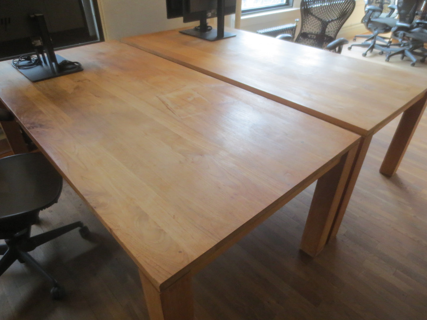 Crate & Barrel Big Sur 90-in Natural Oak Solid Wood Dining Table
