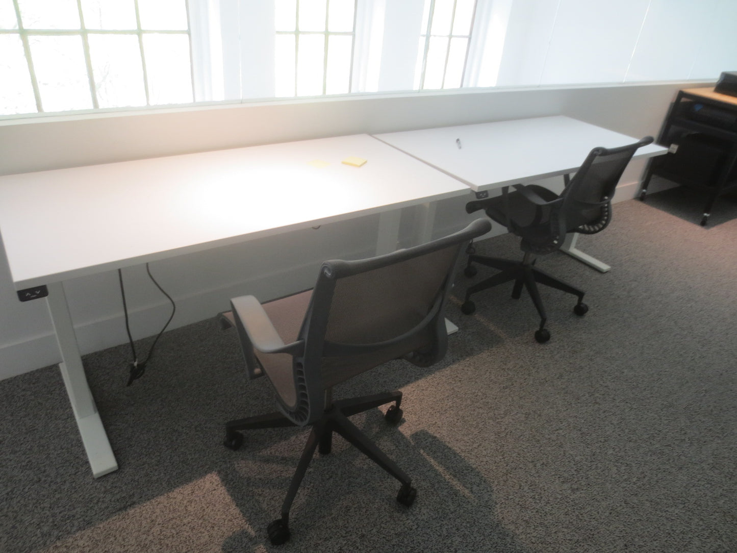 Poppin Series L 57x27-in Sit-Stand Desk in White