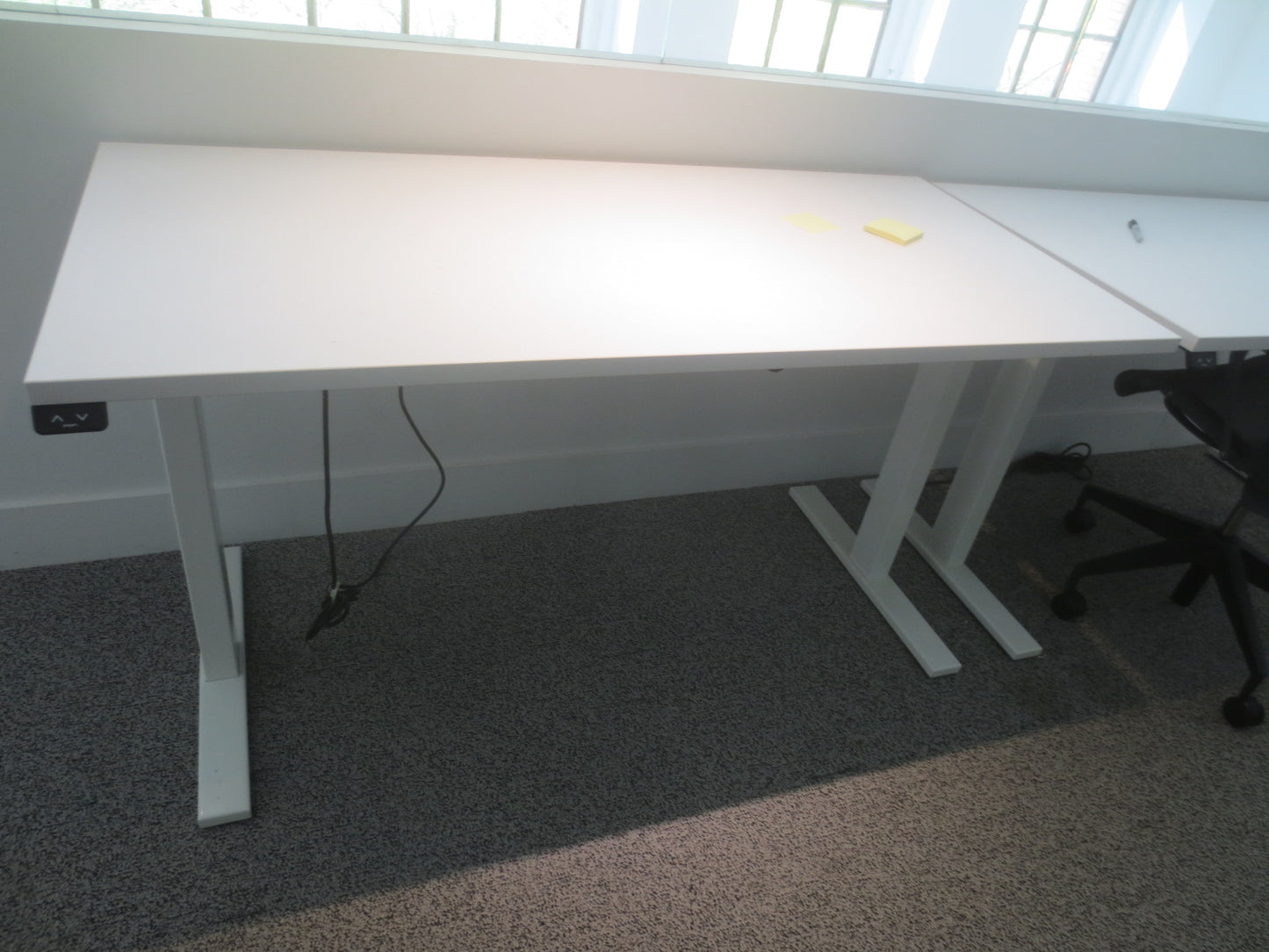 Poppin Series L 57x27-in Sit-Stand Desk in White