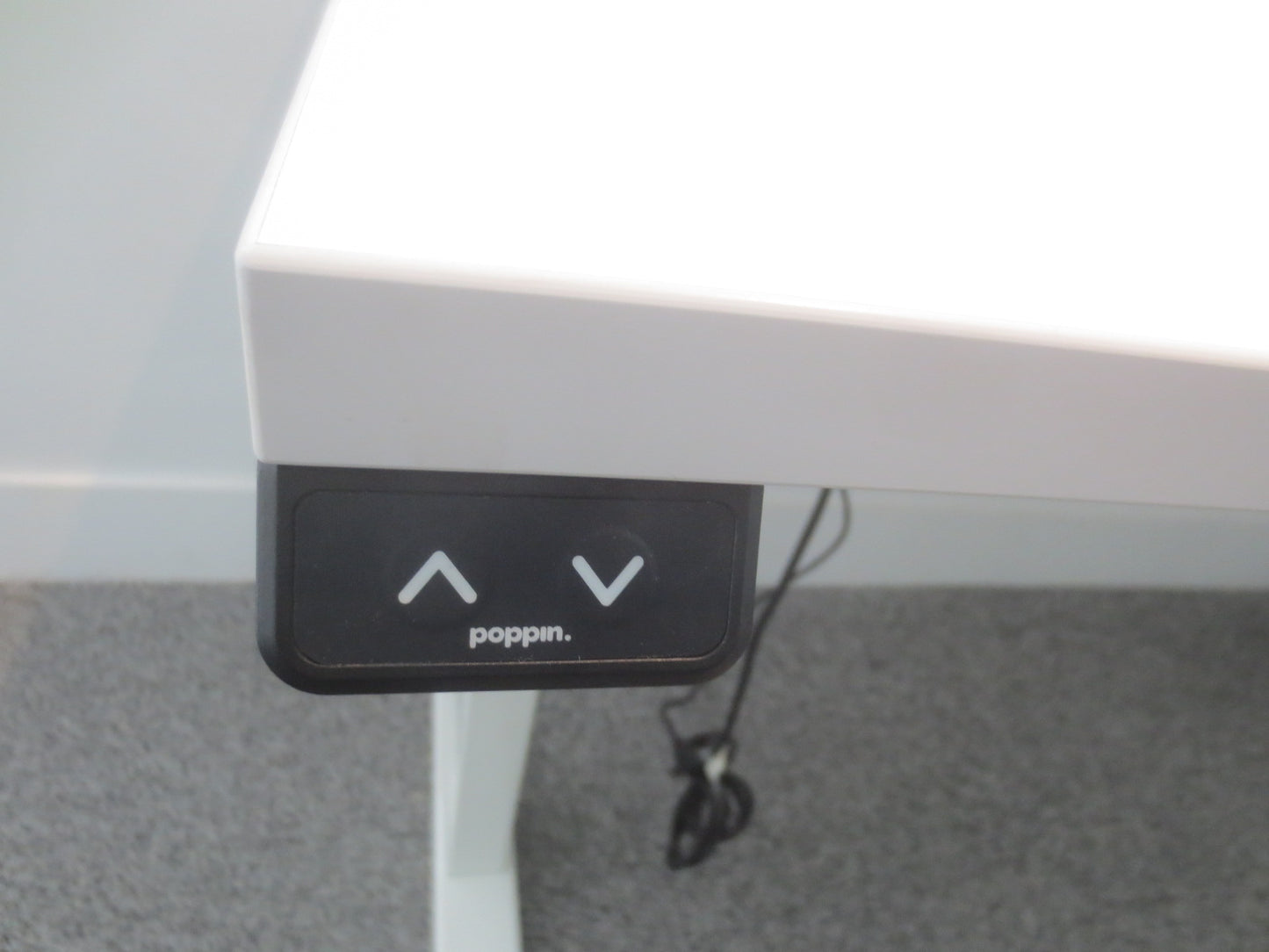 Poppin Series L 57x27-in Sit-Stand Desk in White