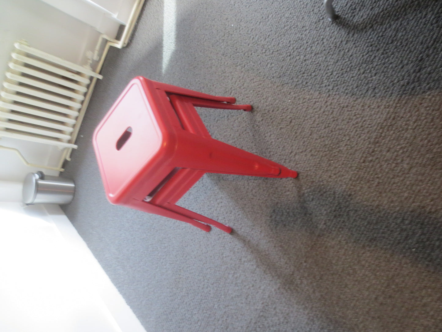 Small Red Stacking Stool