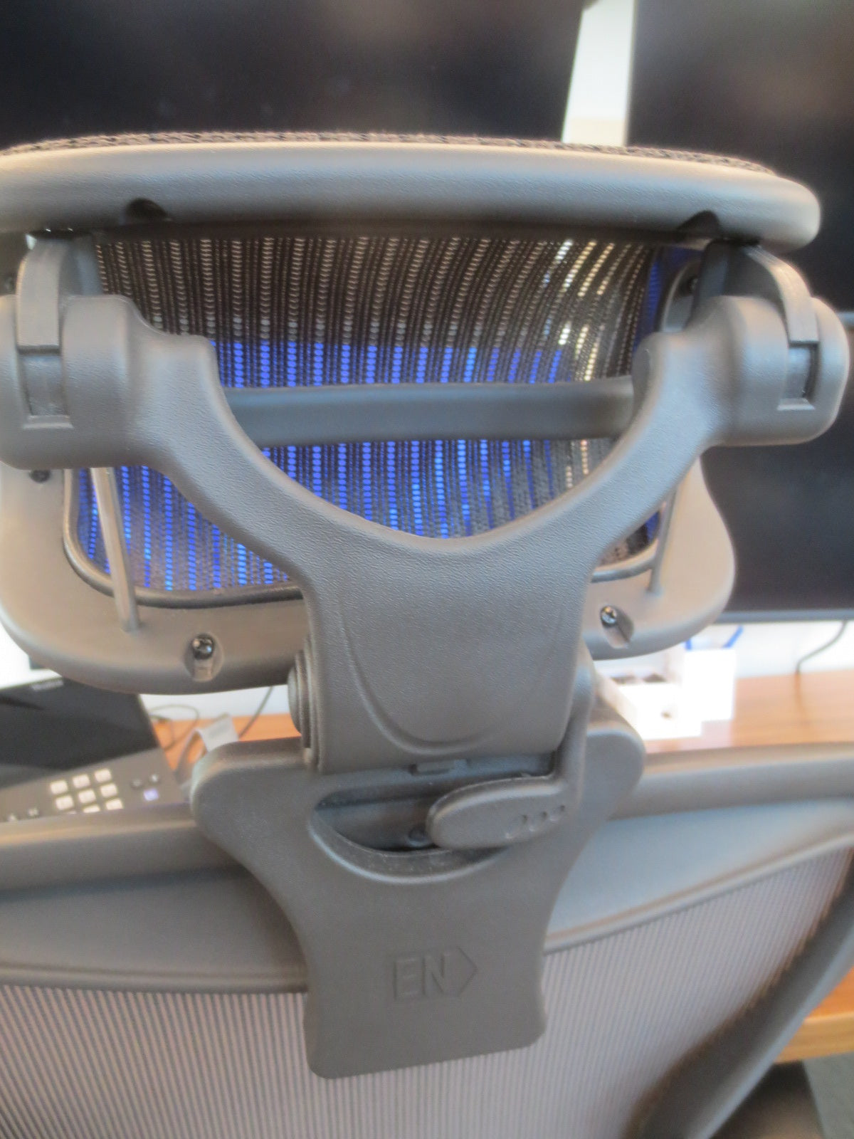Herman Miller Remastered Aeron Chair with Headrest, Size B, in Graphite