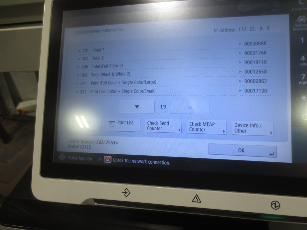 Canon ImageRunner Advance DX C3725i Color Multifunction Copier Printer Scanner