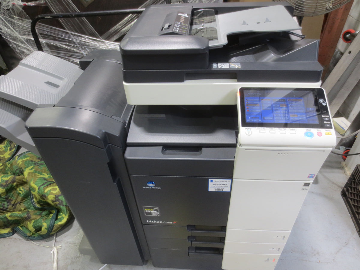 Konica Minolta Bizhub C368 Color Multifunction Copier Printer Scanner with Finisher
