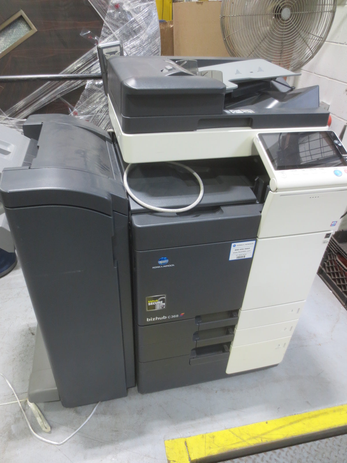 Konica Minolta Bizhub C368 Color Multifunction Copier Printer Scanner with Finisher