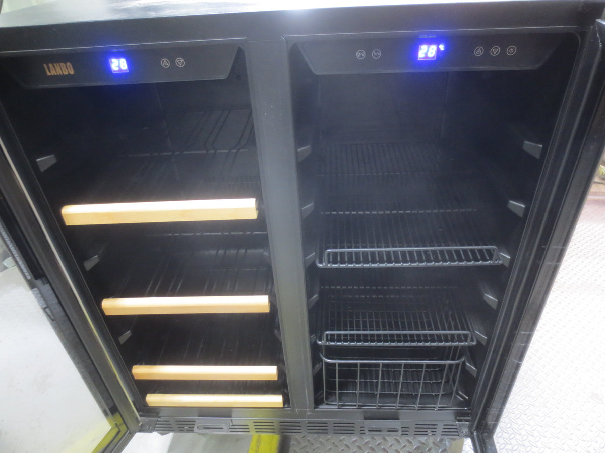 LANBO LW3370B Dual Zone Built-In or Freestanding Wine Cooler Refrigerator