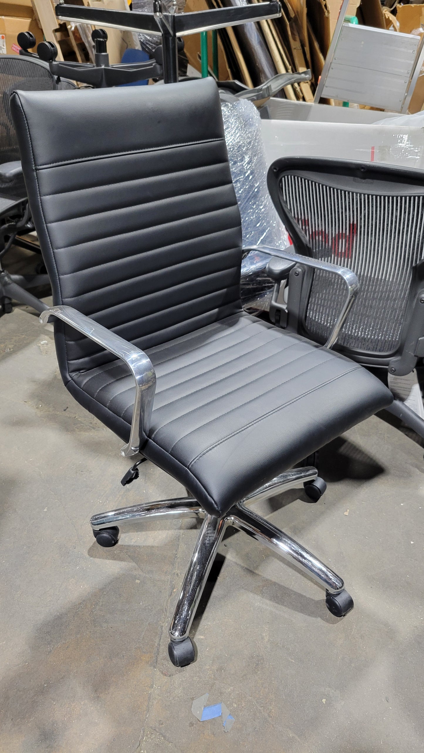 OTG High Back Conference Chair in Black Eco-Leather