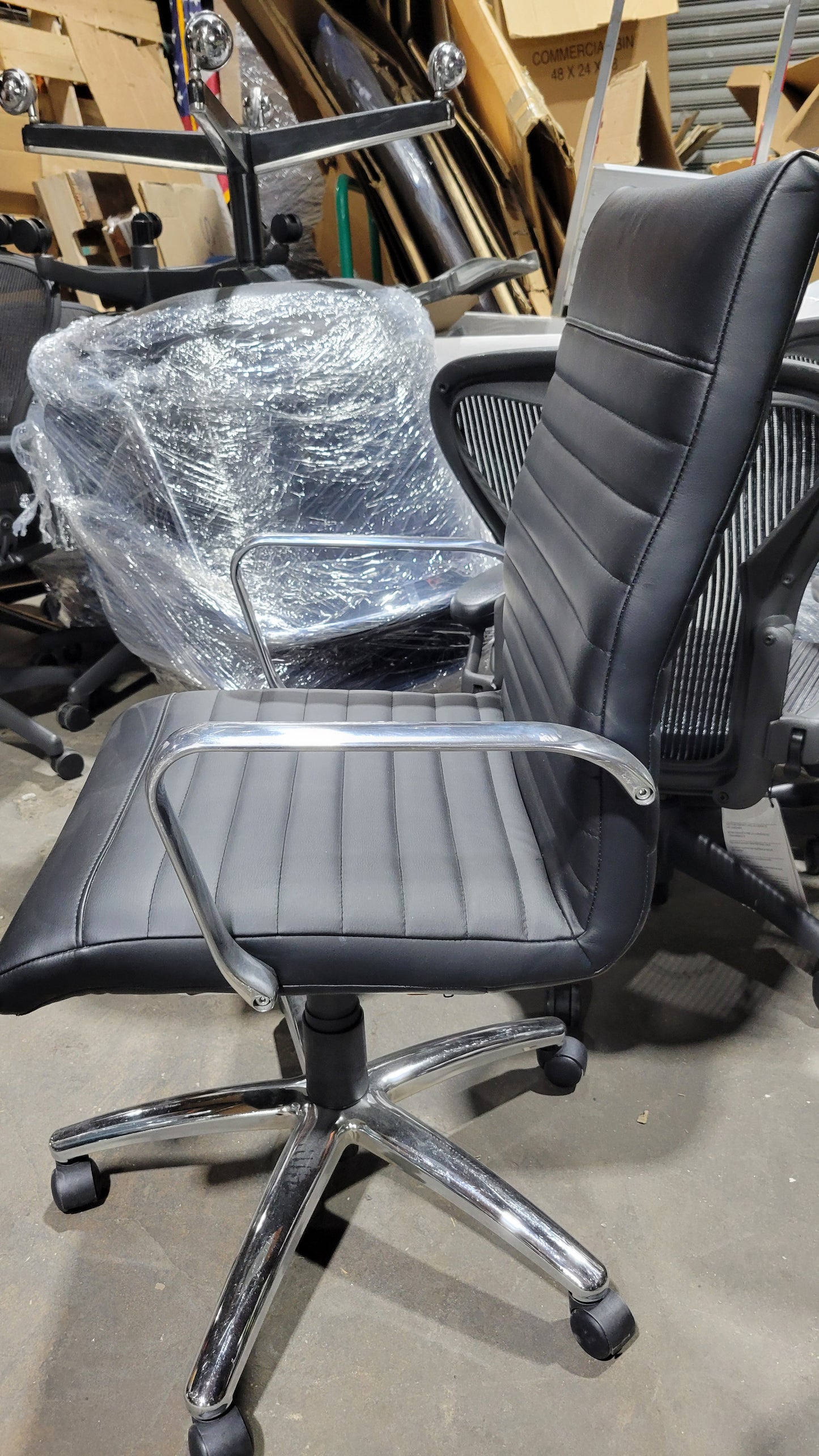 OTG High Back Conference Chair in Black Eco-Leather
