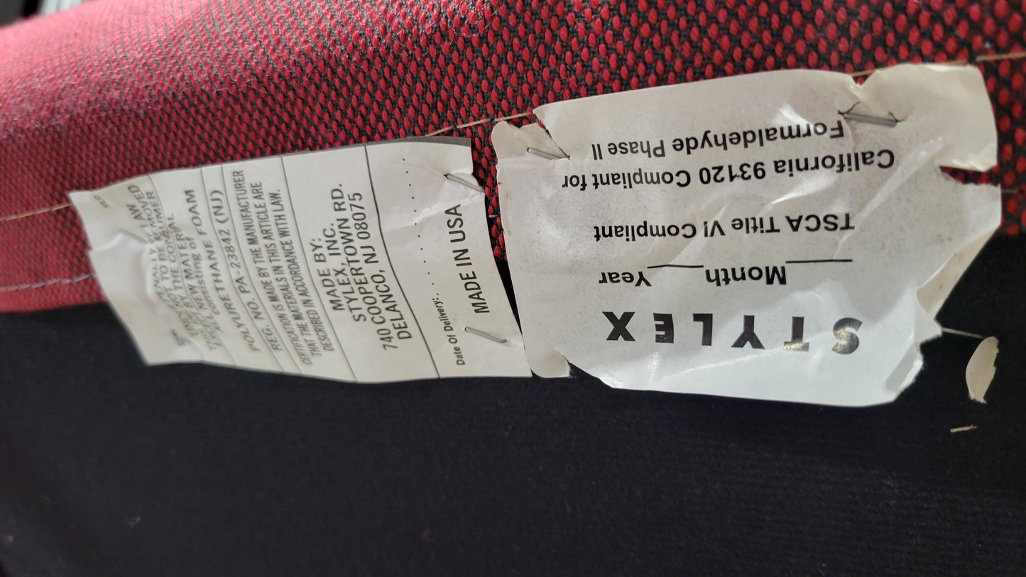 Stylex Lounge Ottoman / Modular Seat in Red Fabric