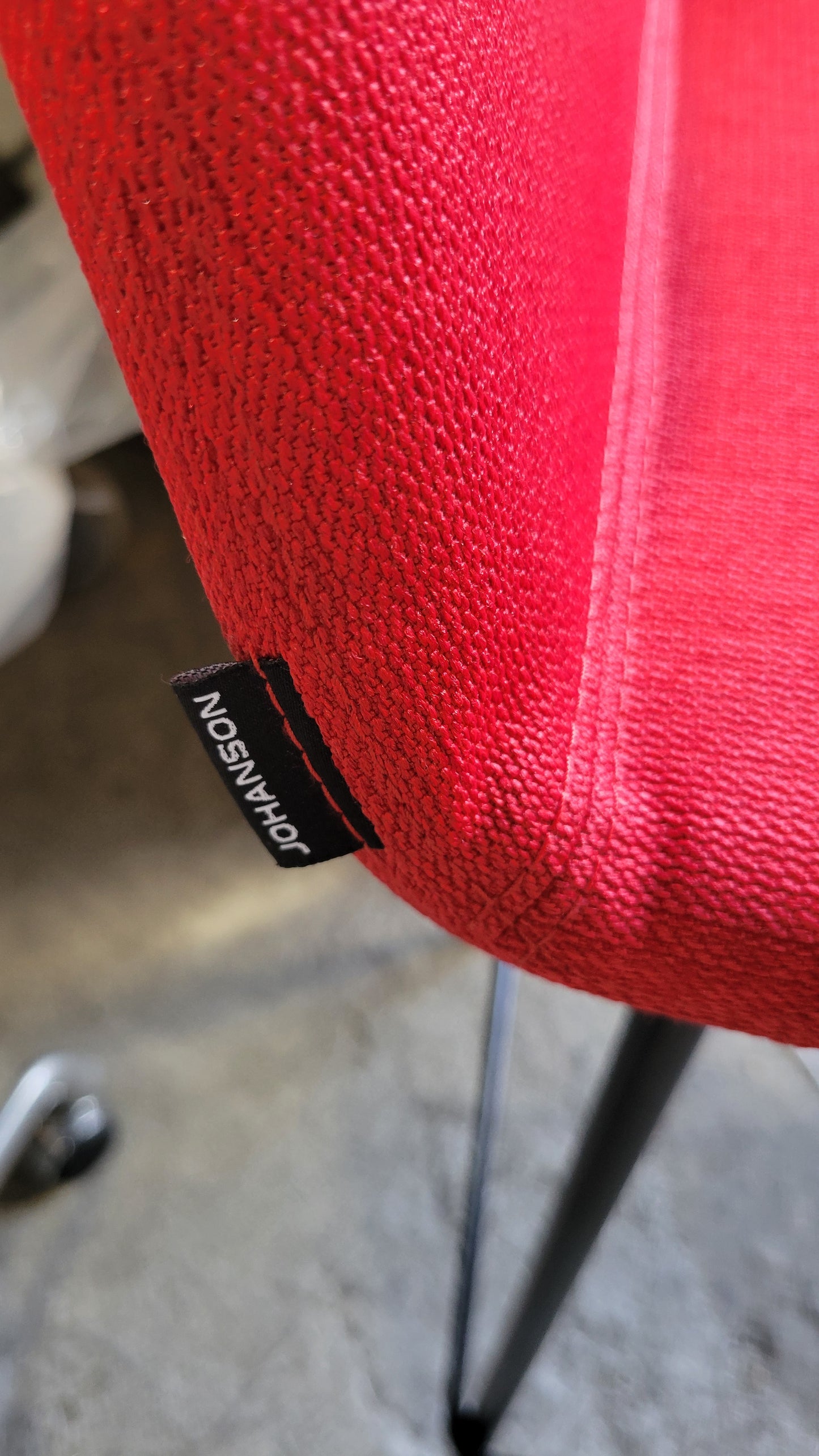 Johanson Design Mind Counter Height Stool in Red Fabric
