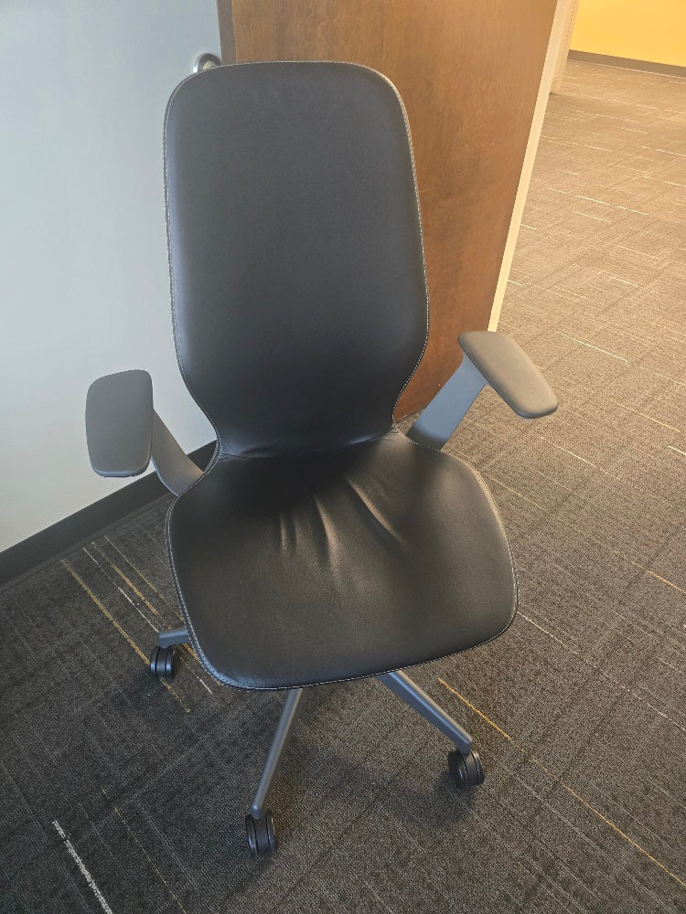Steelcase Silq Chair in Black Eco-Leather